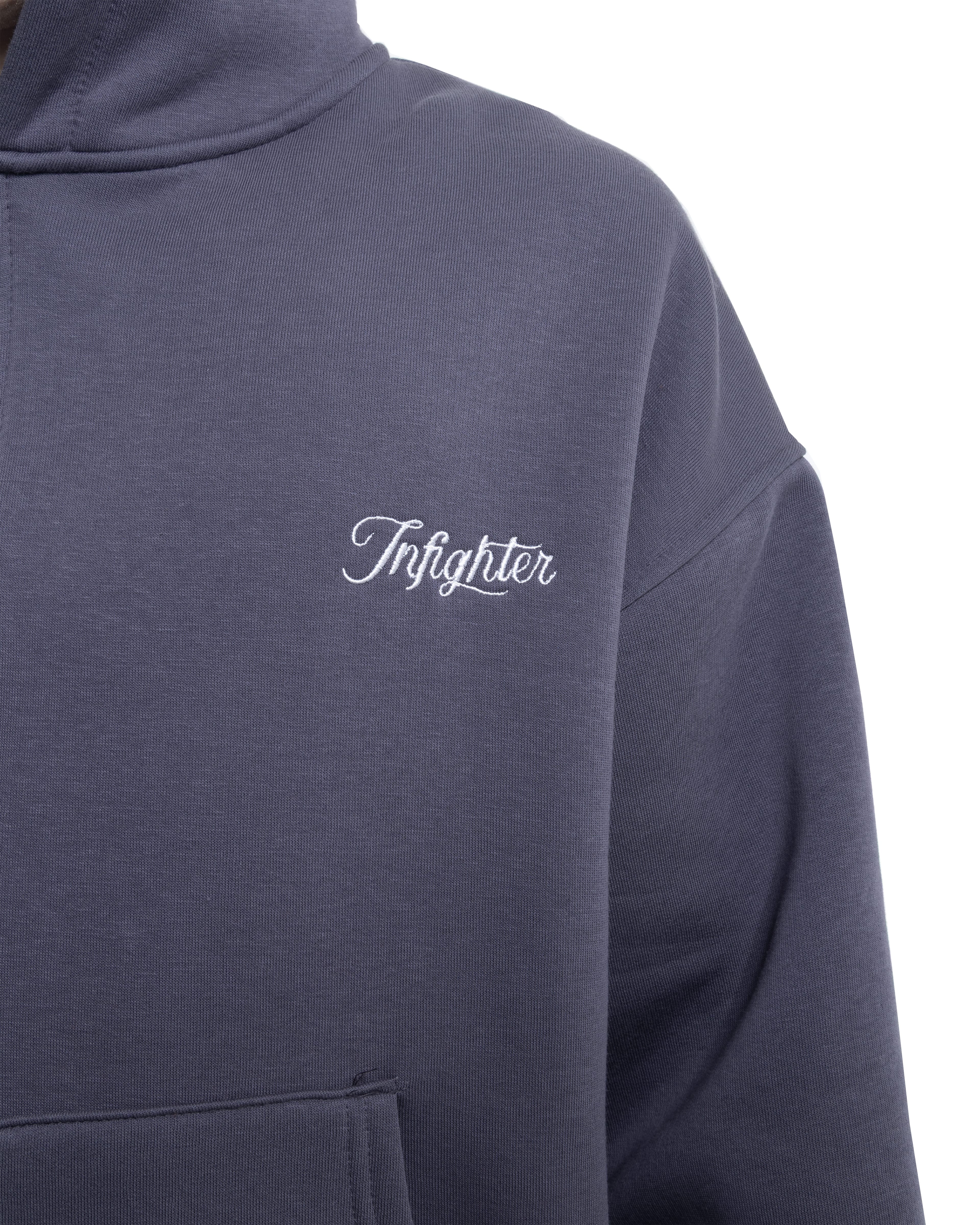 Füme Fermuarlı Basic Hodie