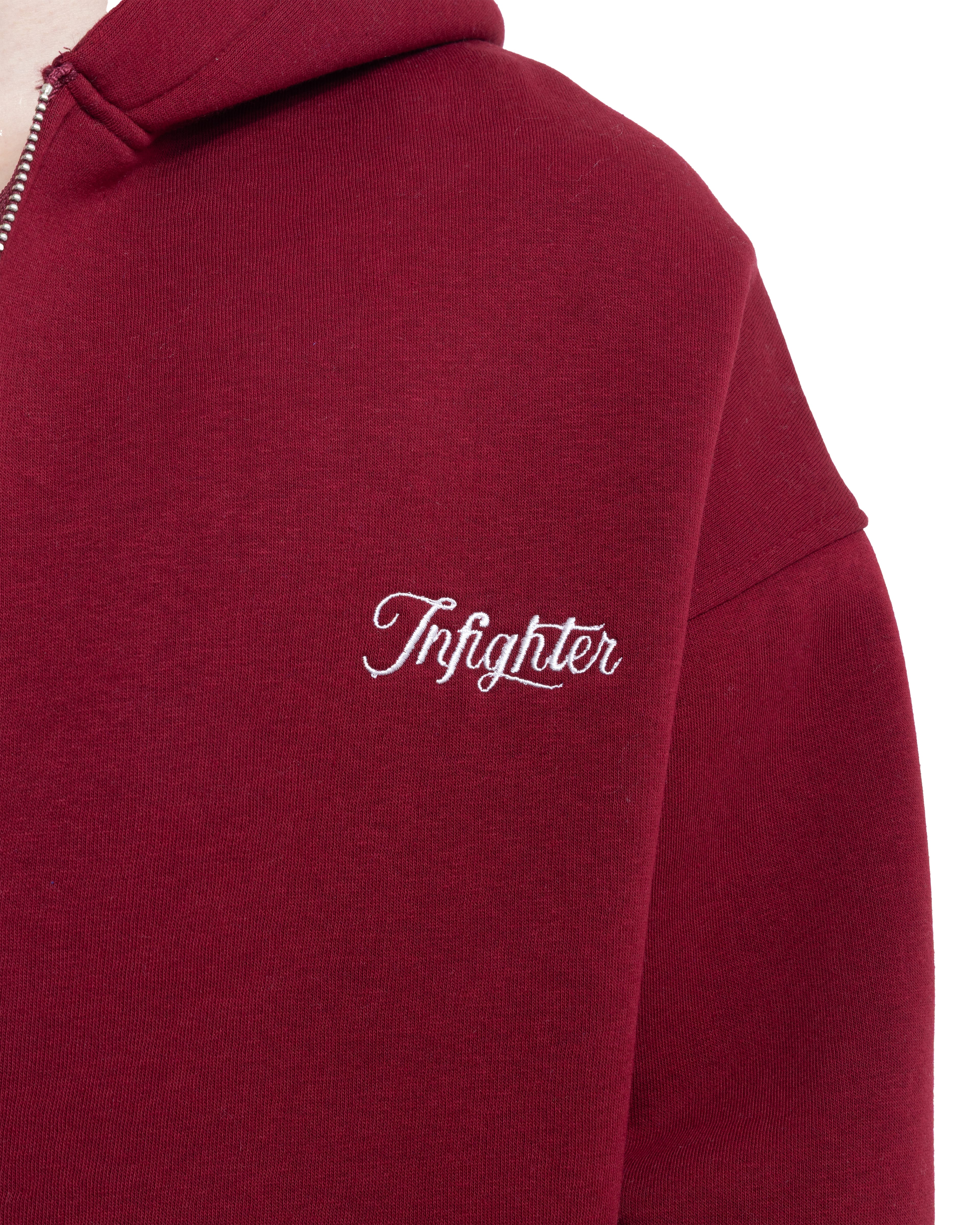 Bordo Fermuarlı Basic Hodie