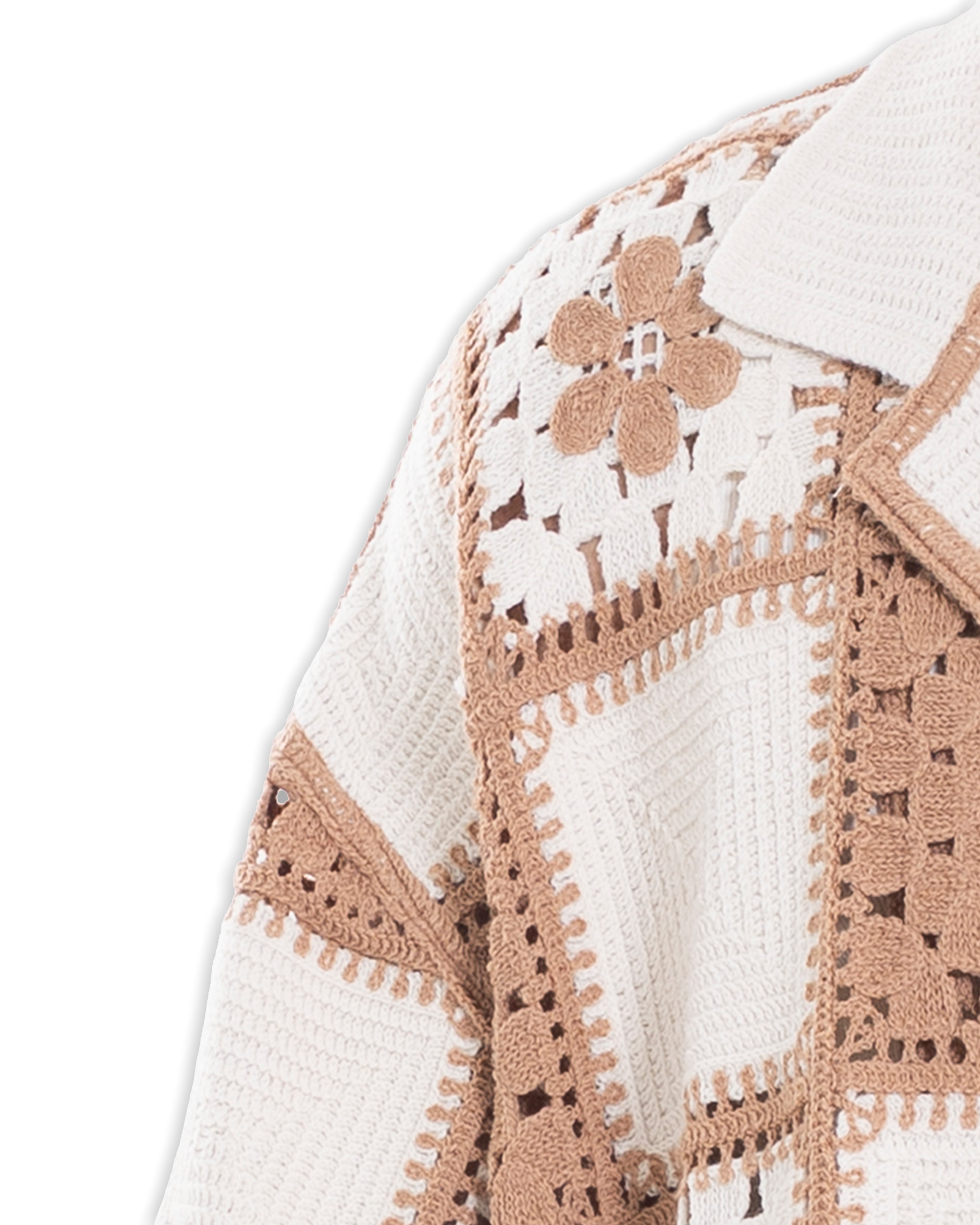 Unisex Knitted Garden Grid Shirt