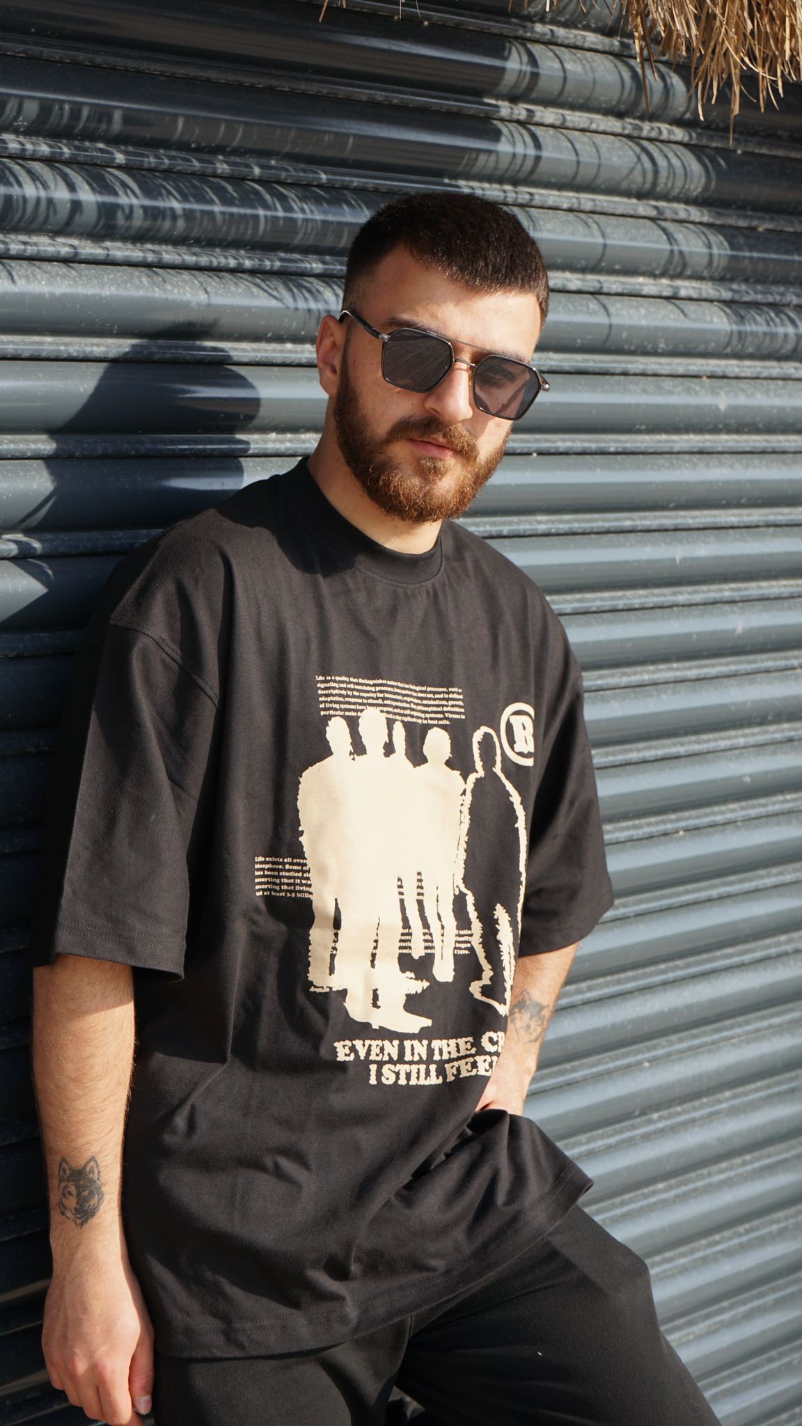 The Men Oversize Siyah Tshirt