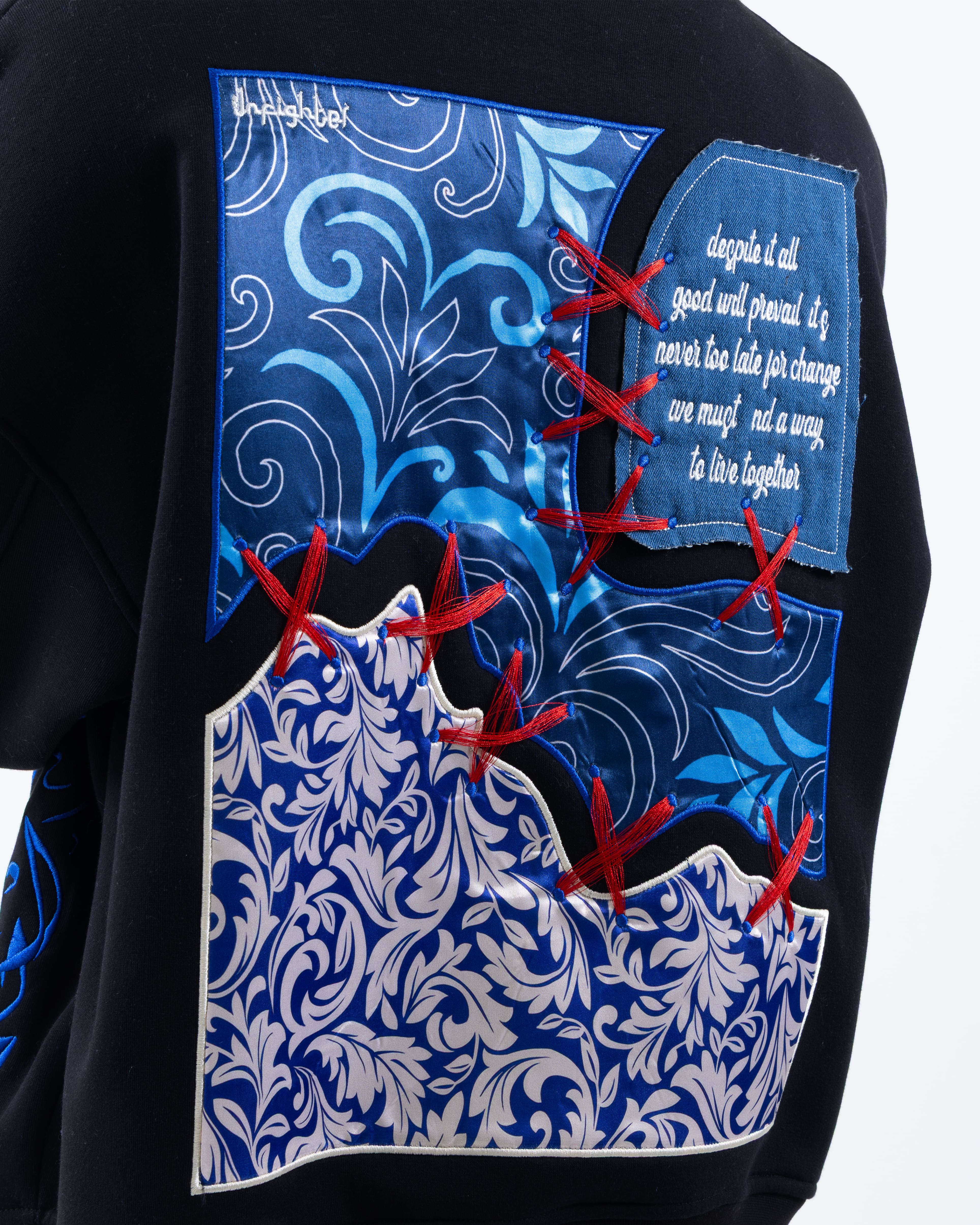 Patchwork Harmony Embroidered Hoodie