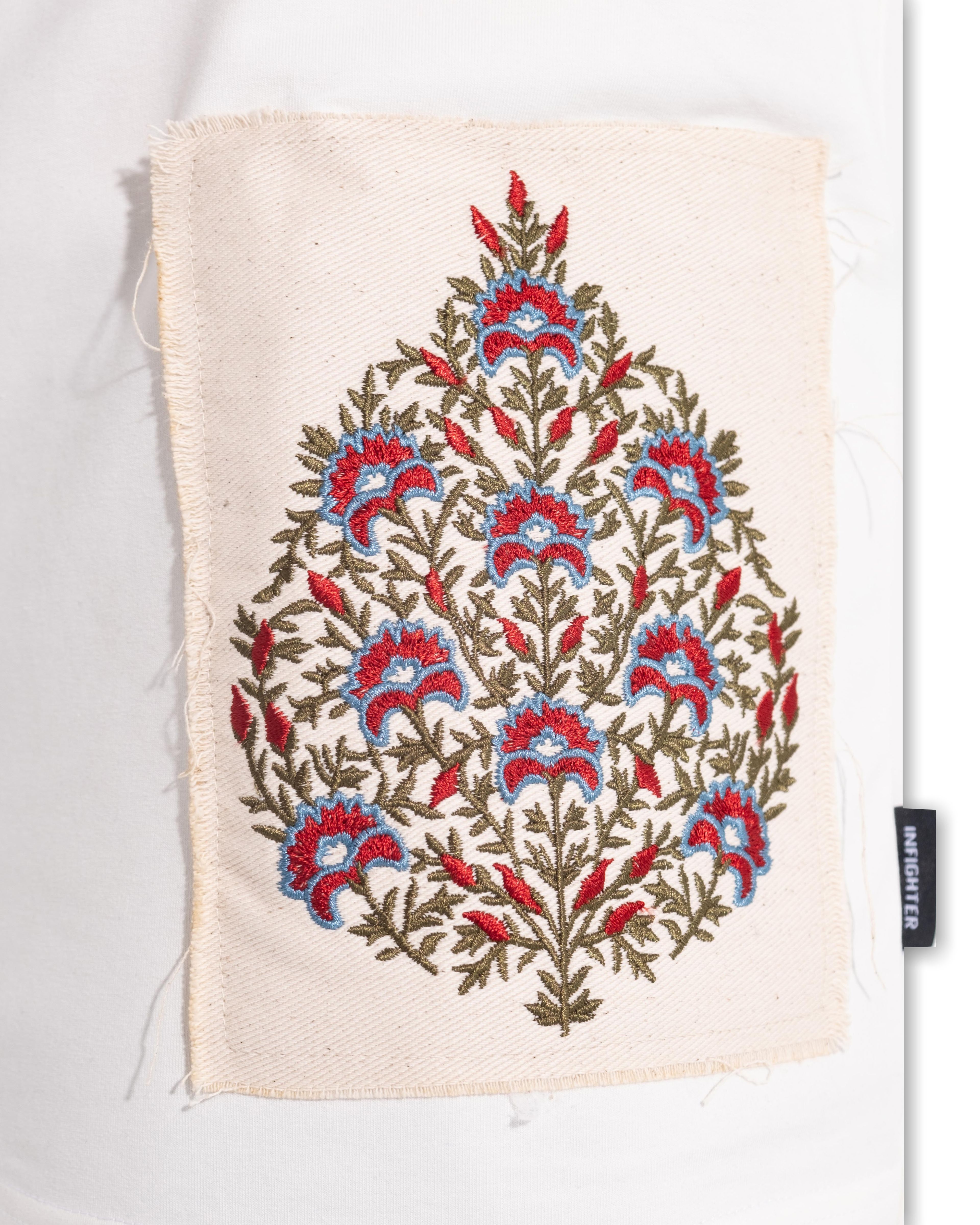 Erkek Kısa Kol Premium Ethnic Oversize Ekru
