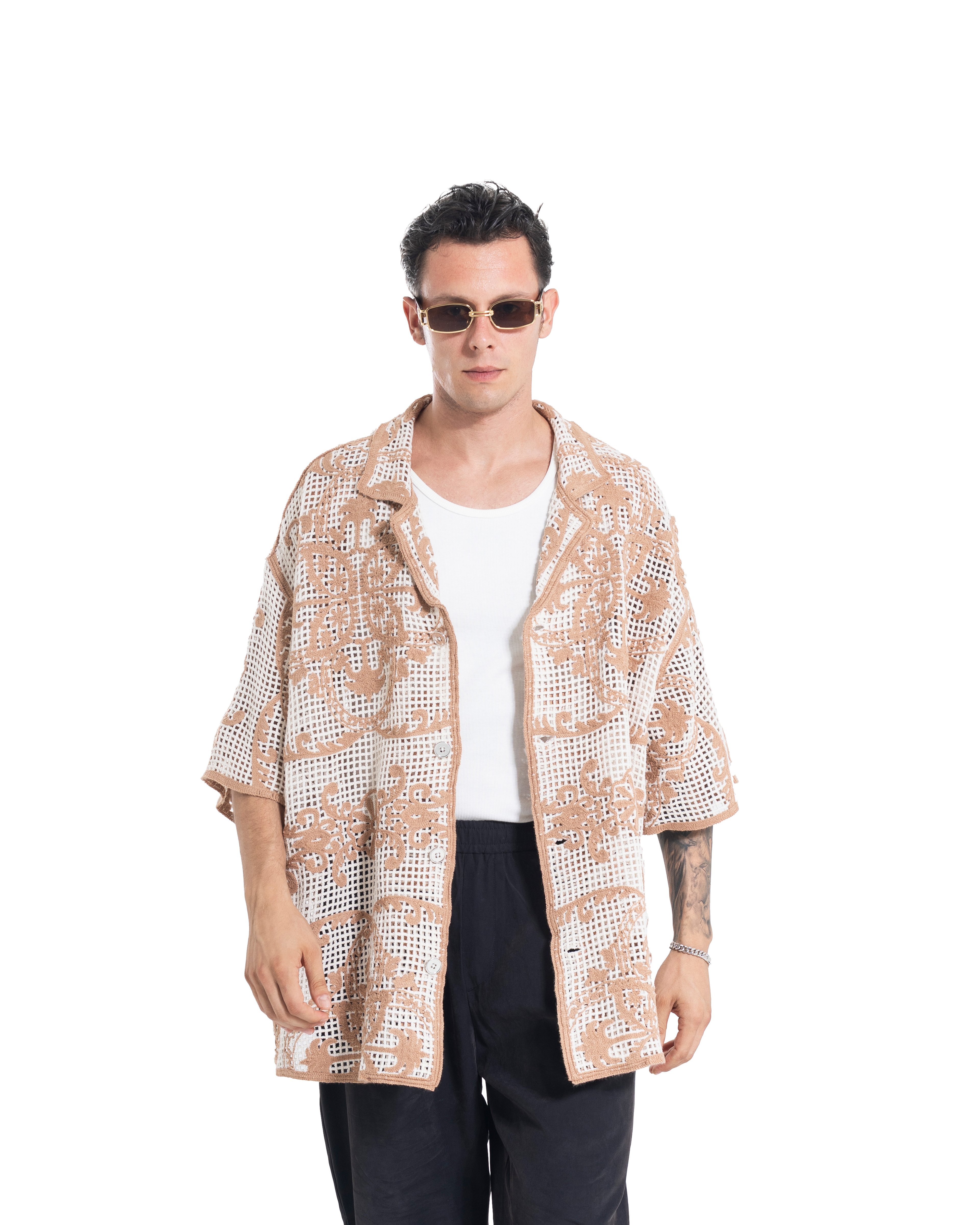 Unisex Knitted Ember Lace Shirt