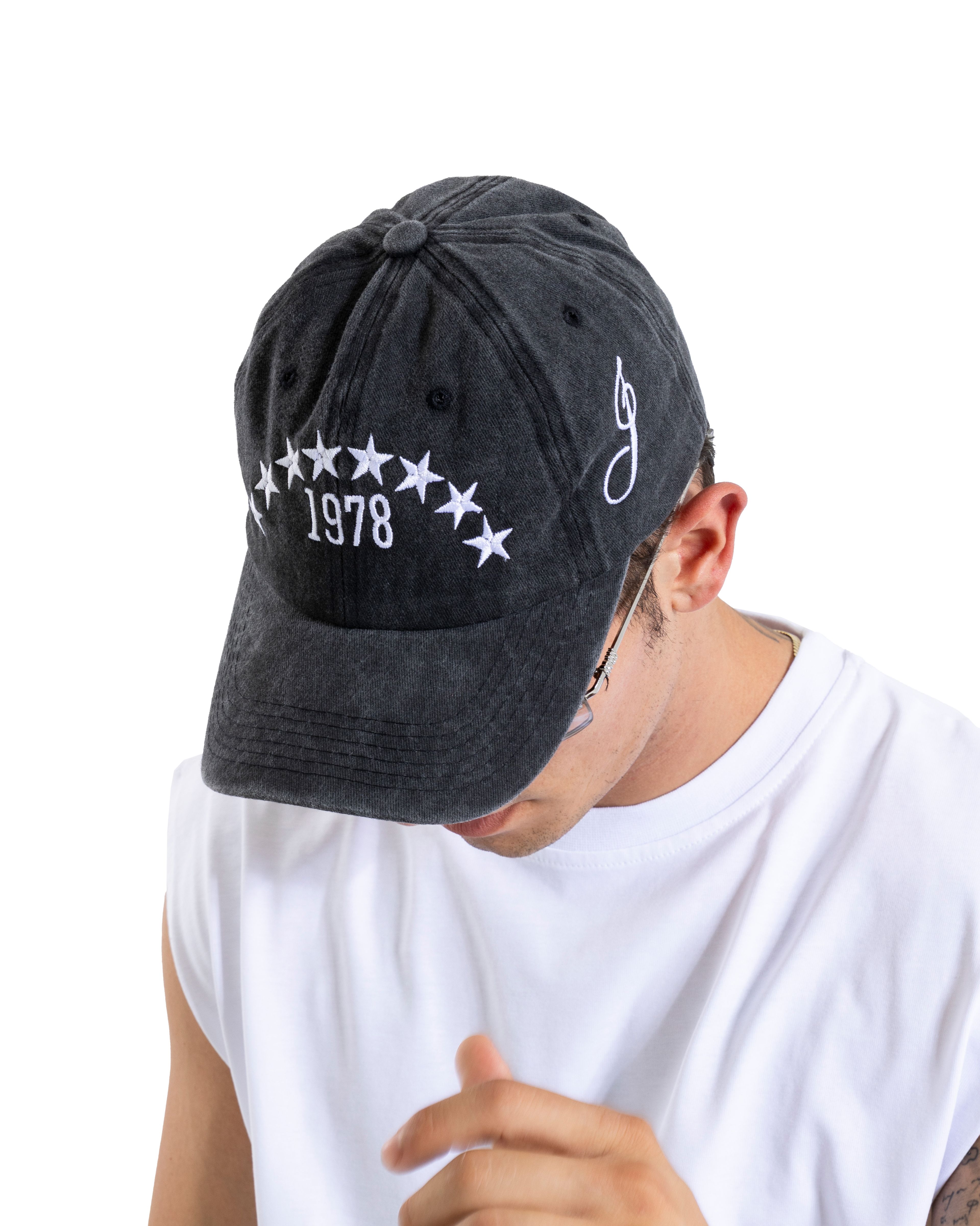 Yıkamalı Siyah Star Embroidery