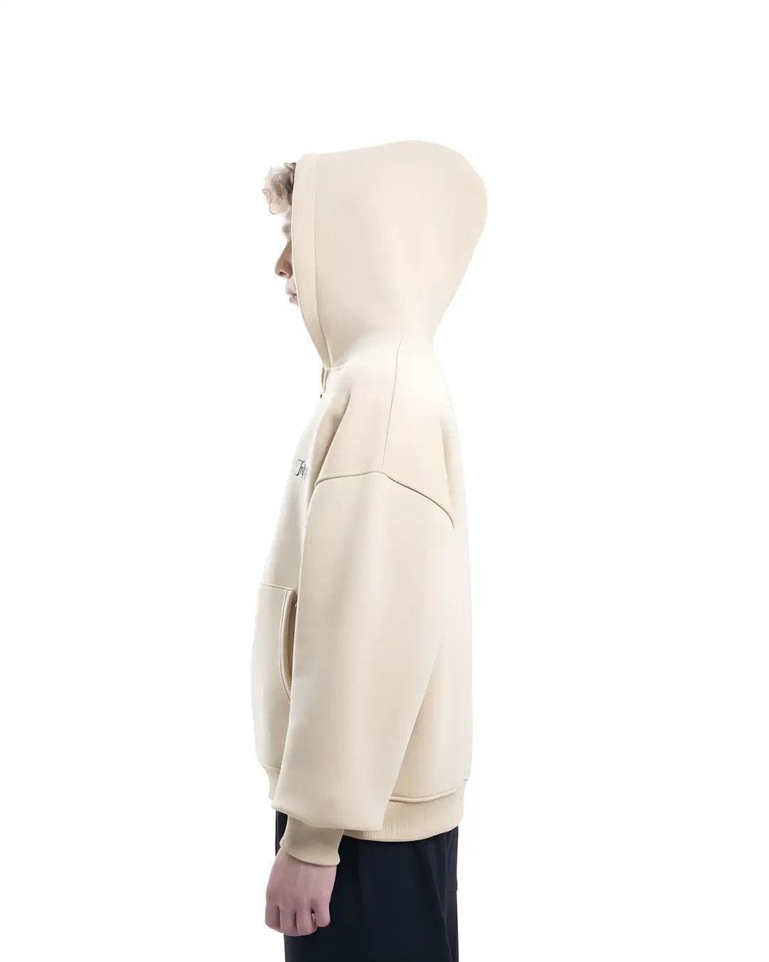 Bej Fermuarlı Basic Hodie