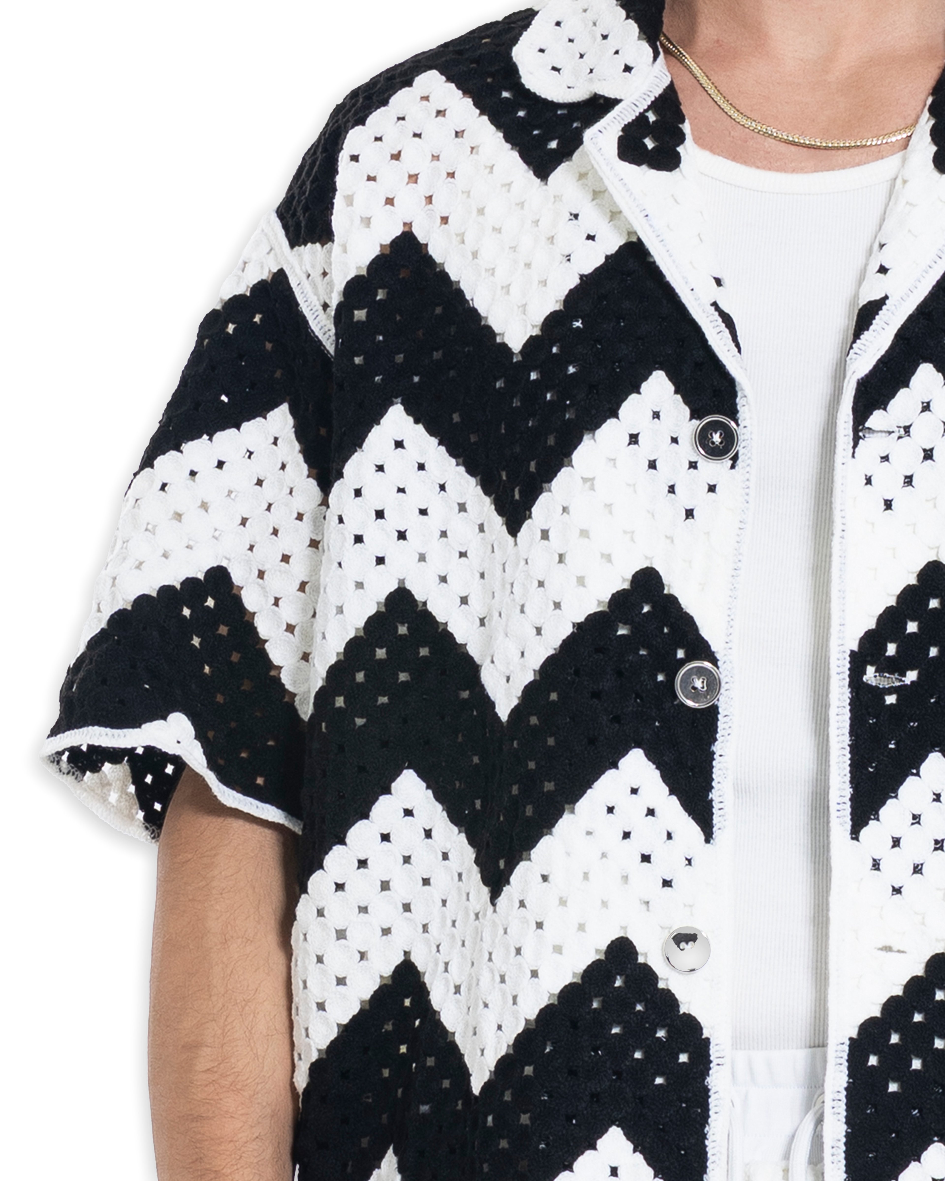 Unisex Knitted ZigZag Edge Shirt