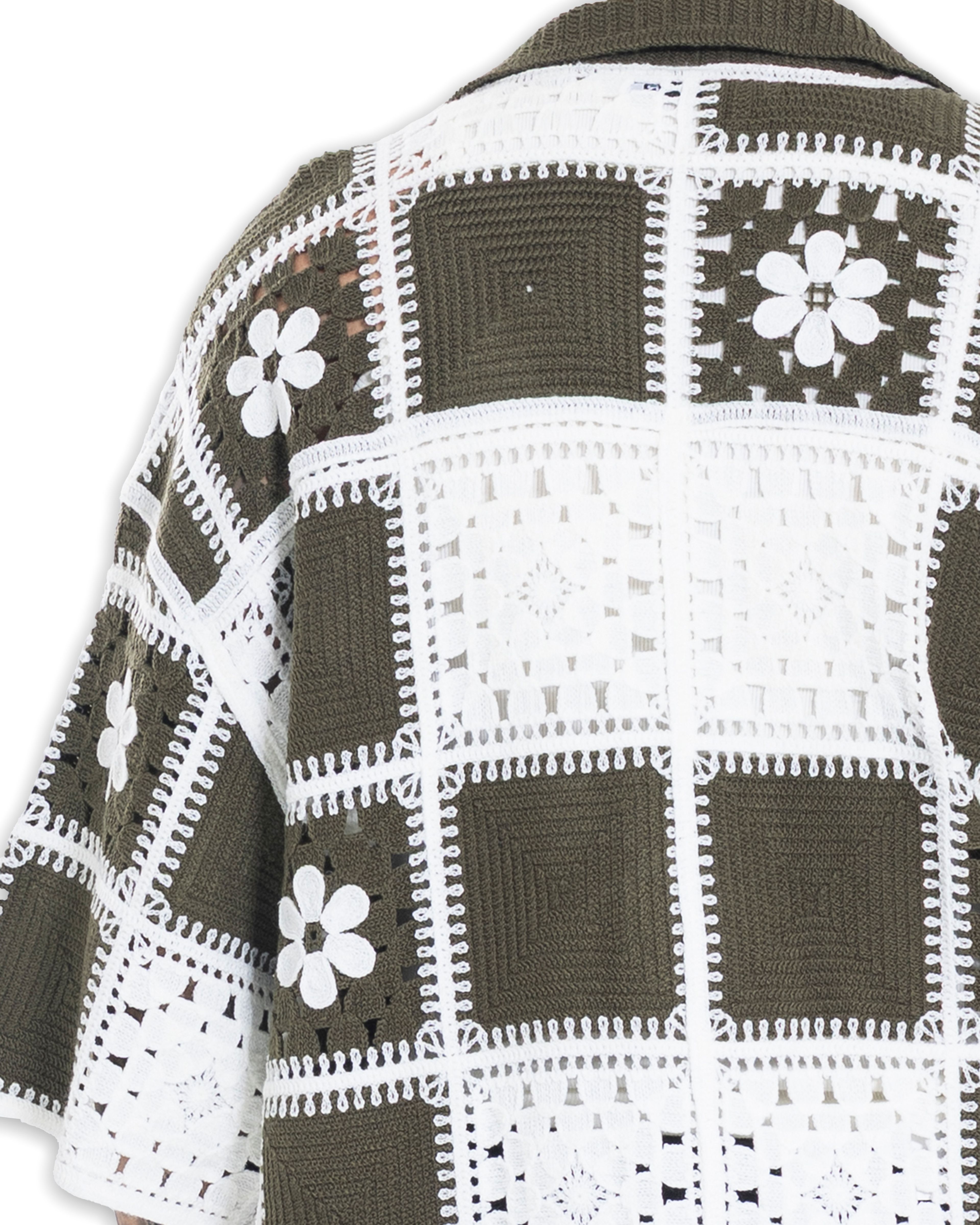Unisex Knitted Garden Grid Shirt