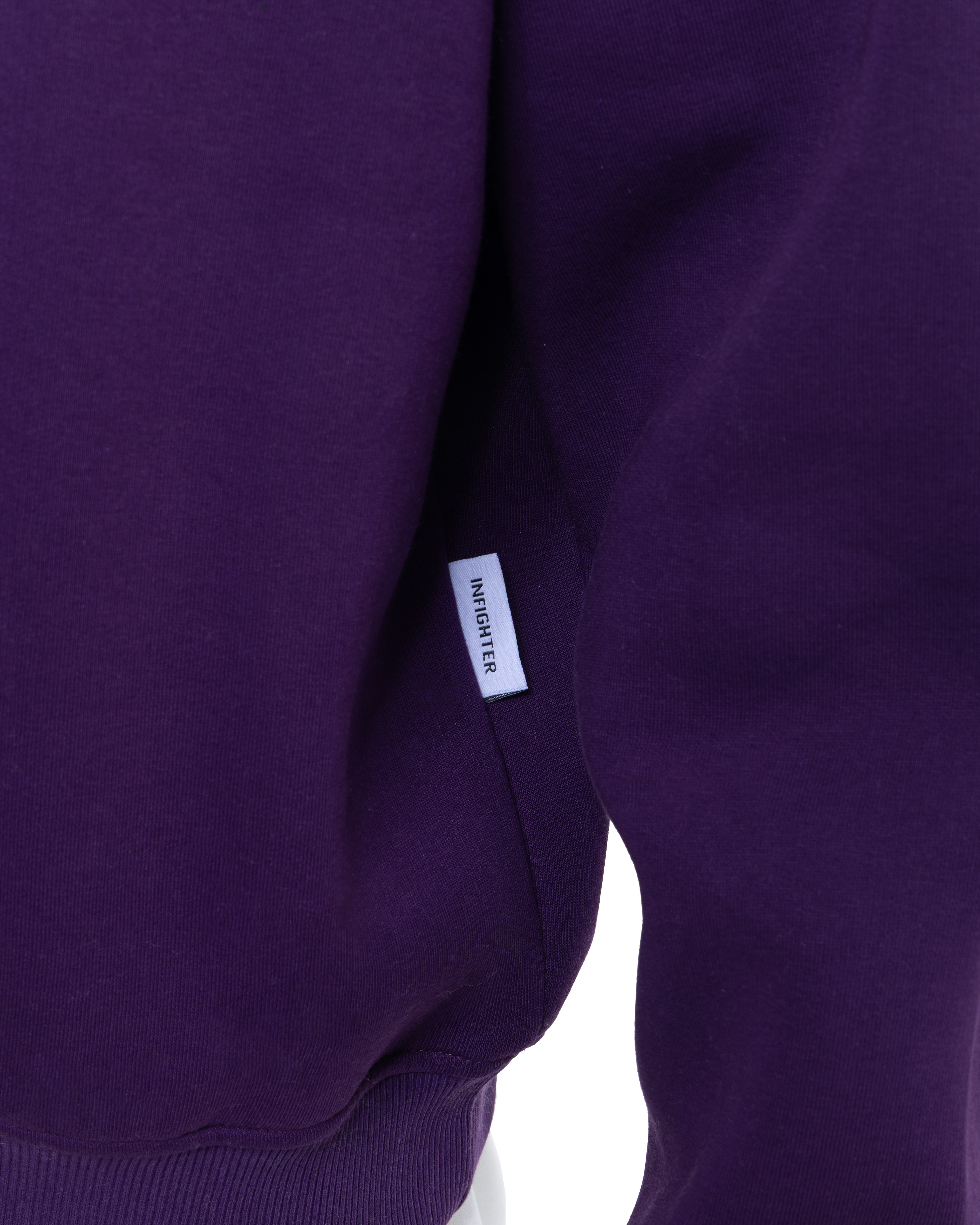 Mor Bisiklet Yaka Basıc Sweatshirt