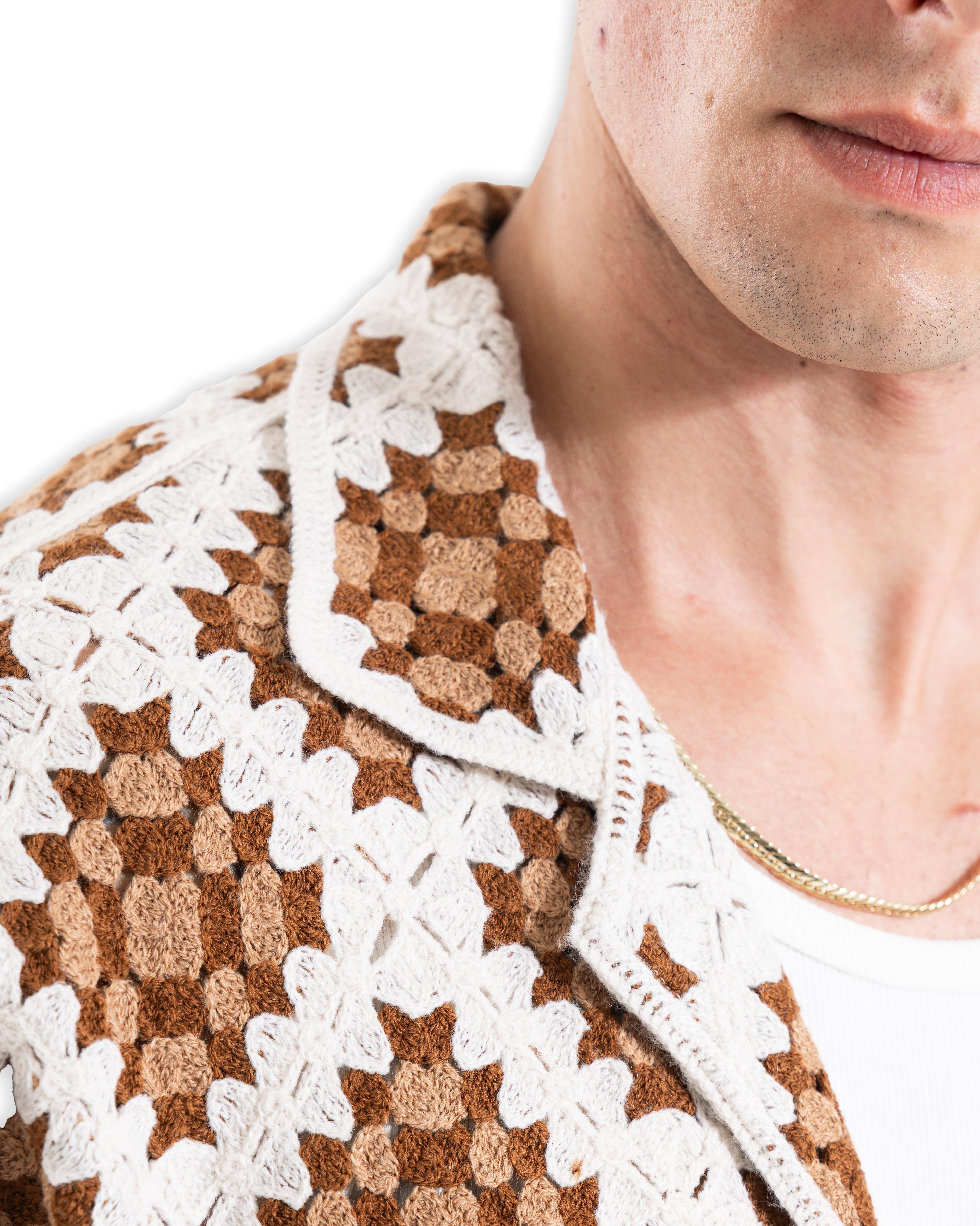 Unisex Knitted Shirt Coffee
