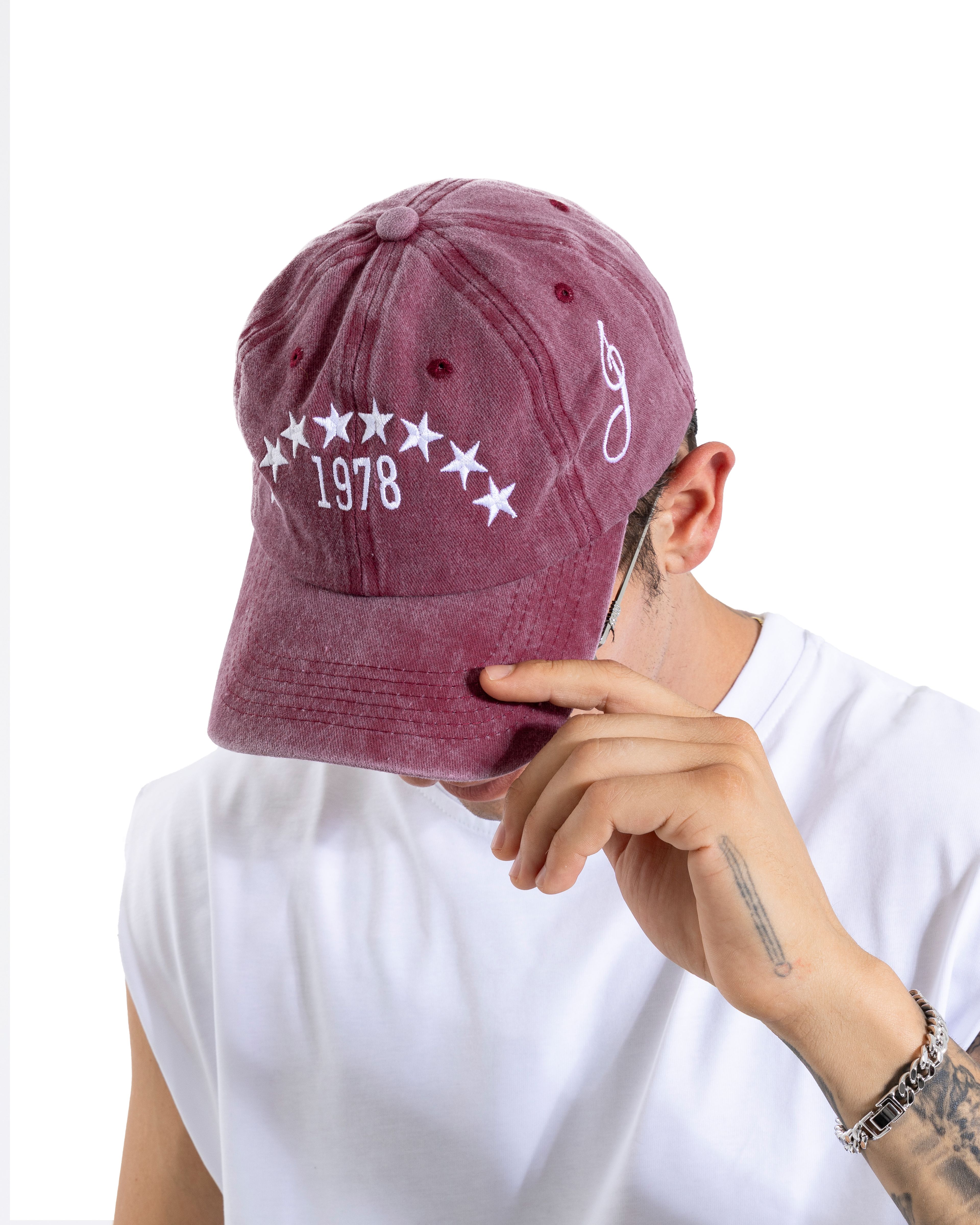Yıkamalı Bordo Star Embroidery