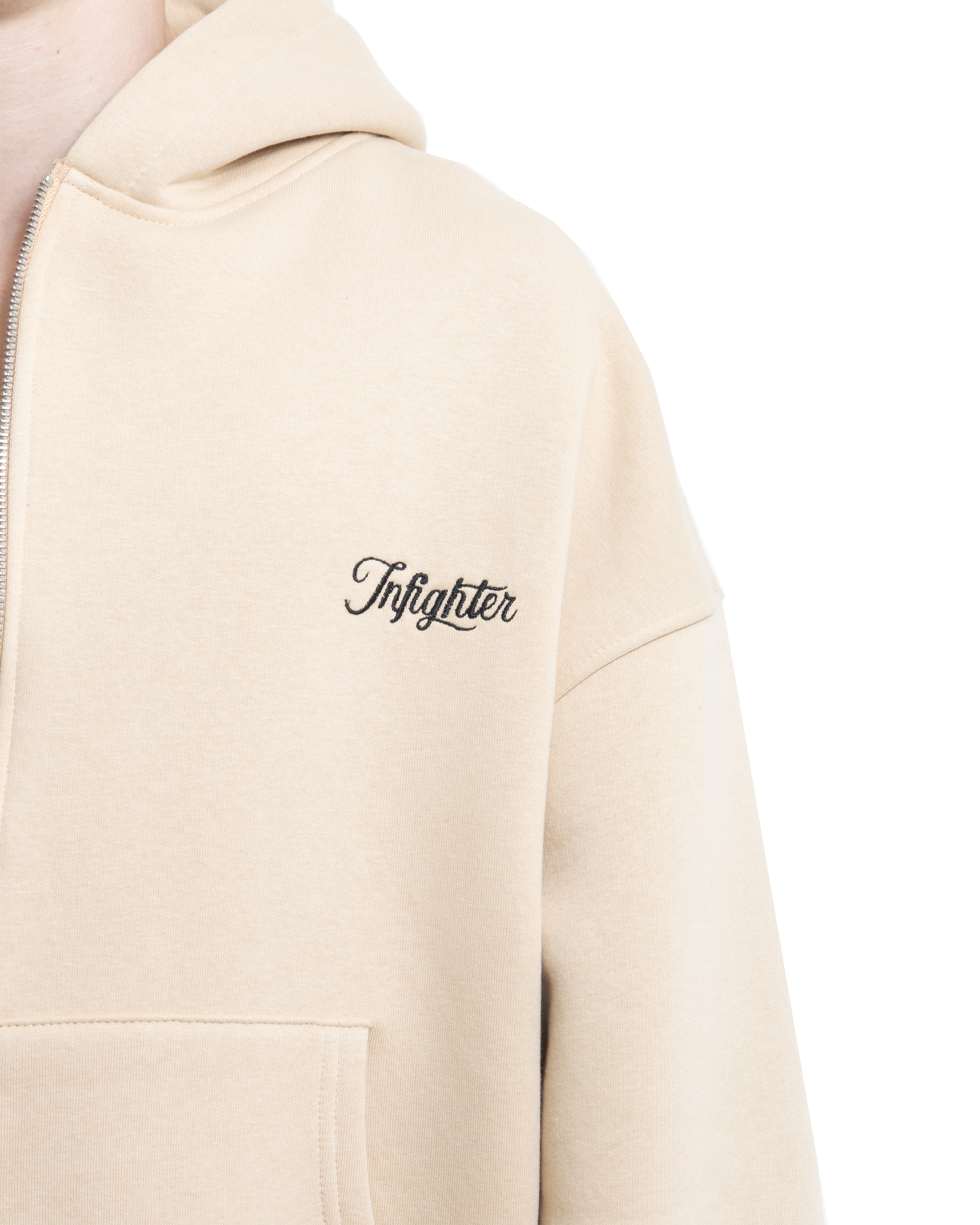 Bej Fermuarlı Basic Hodie