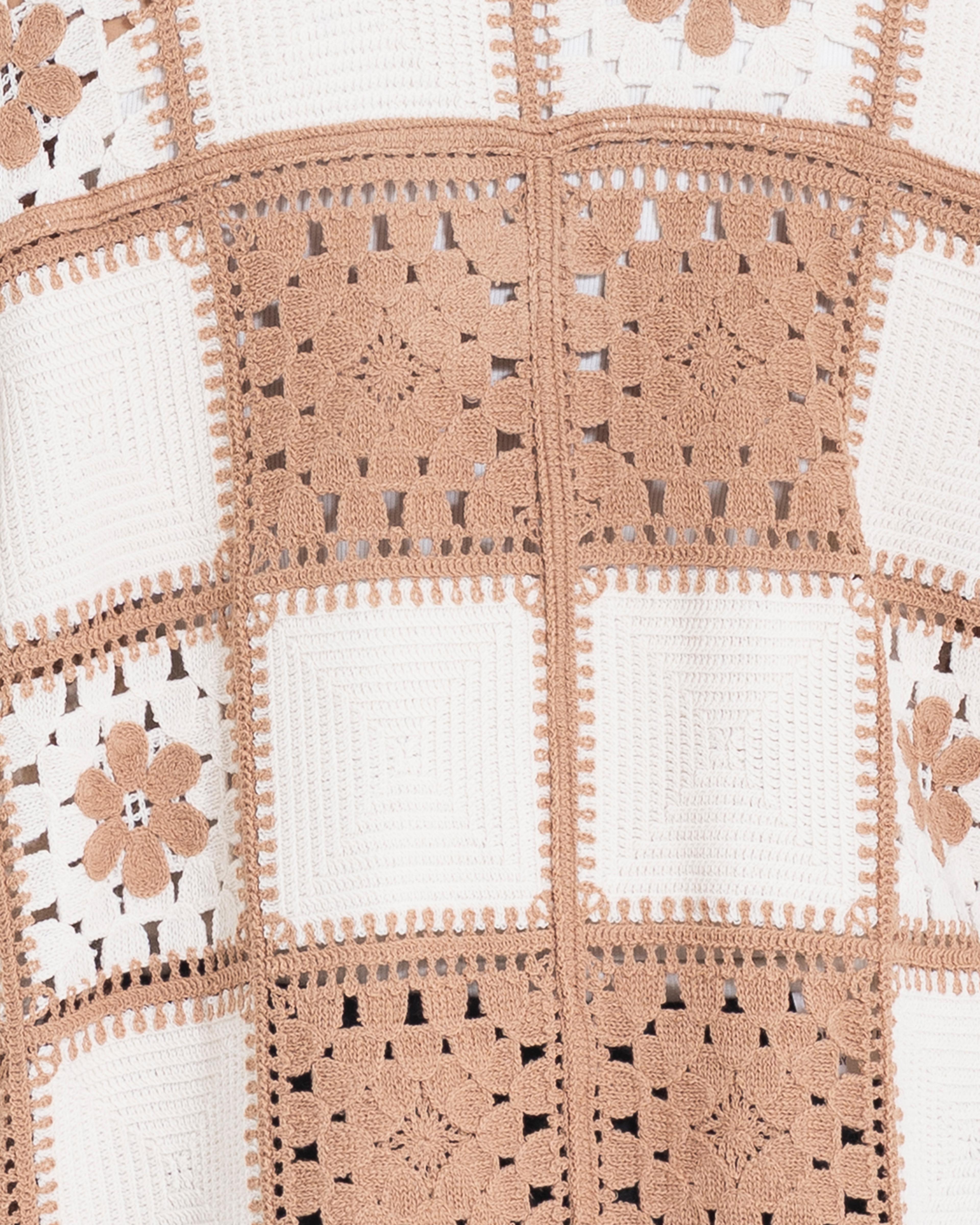 Unisex Knitted Garden Grid Shirt