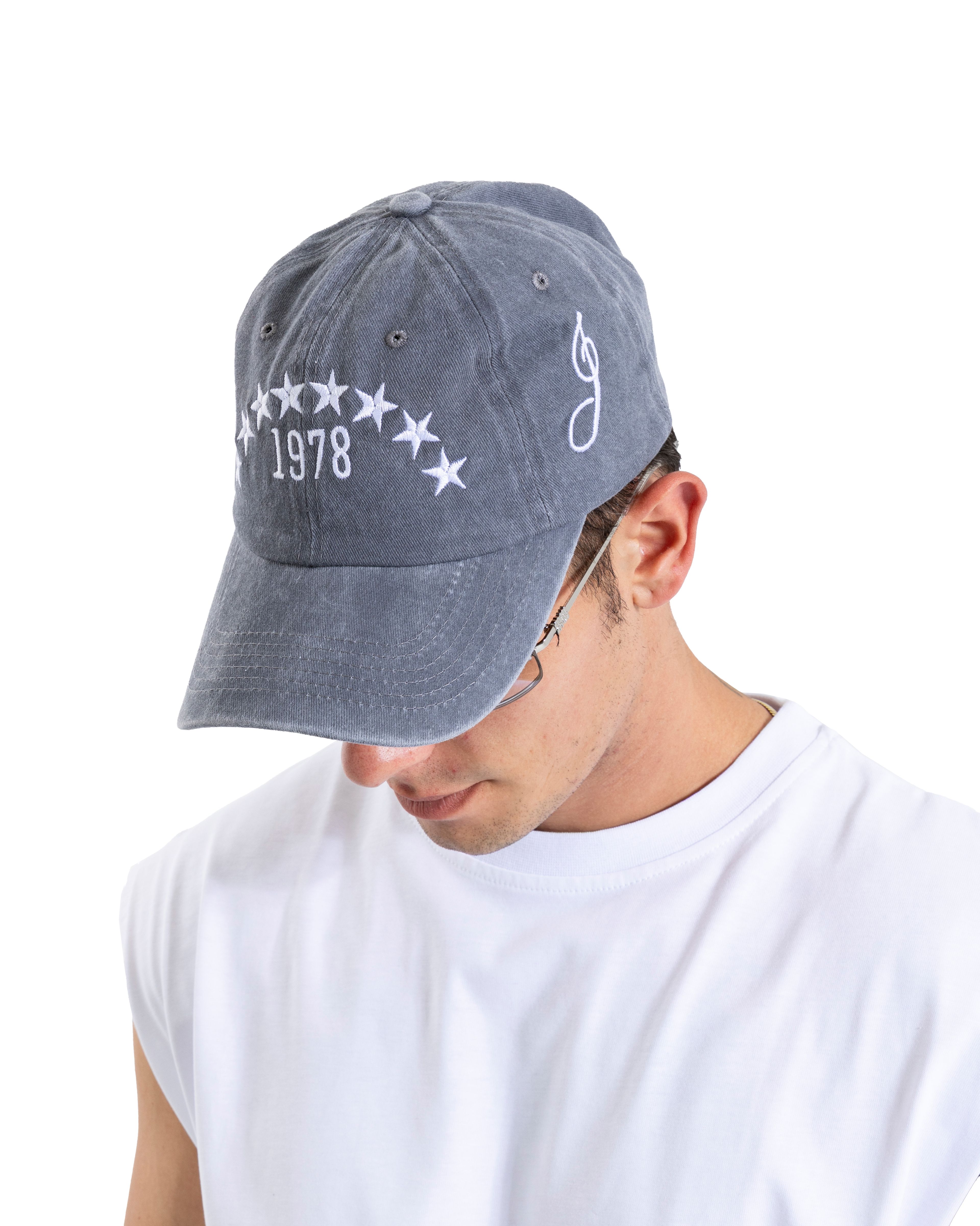 Yıkamalı Gri Star Embroidery