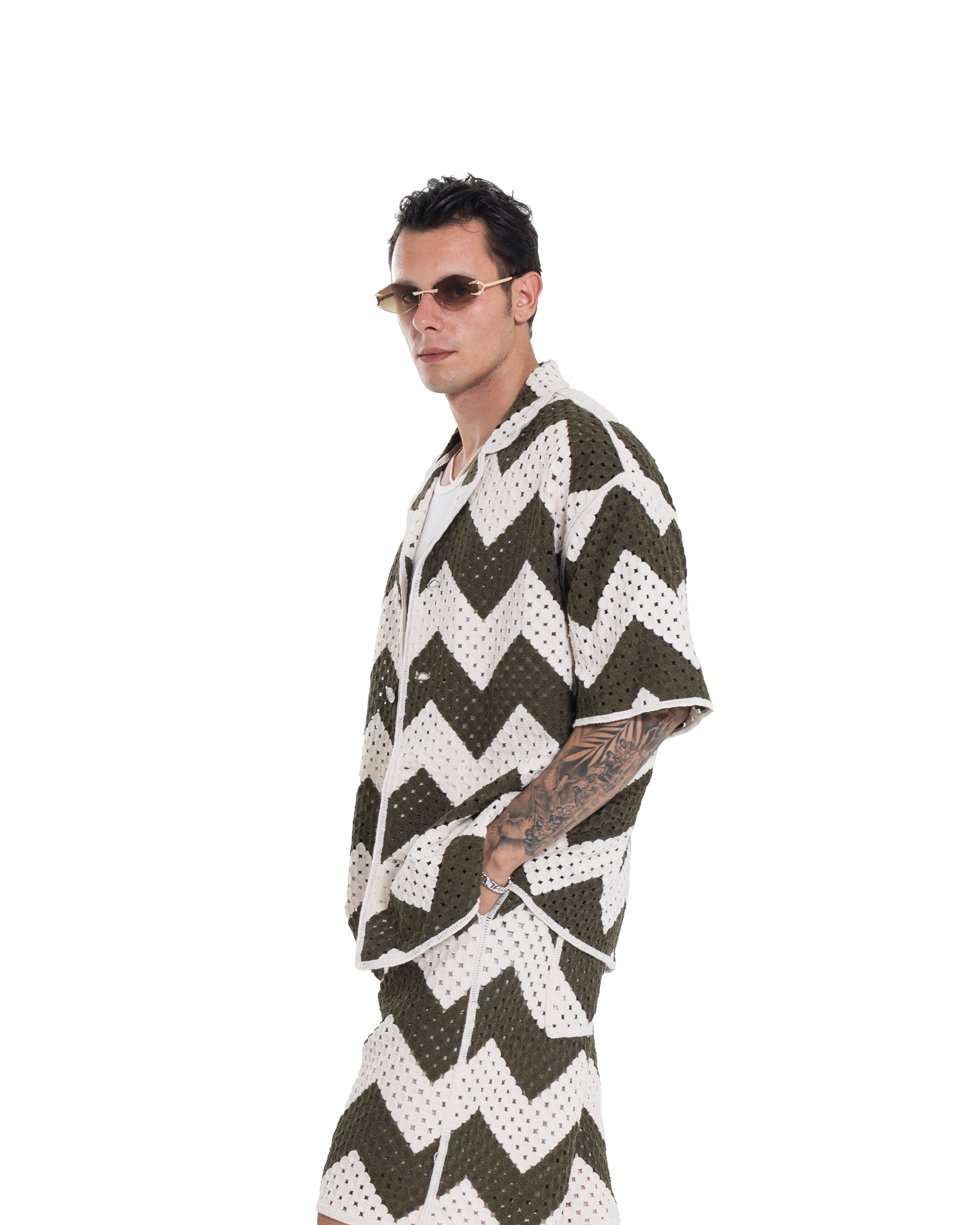 Unisex Knitted ZigZag Edge Shirt