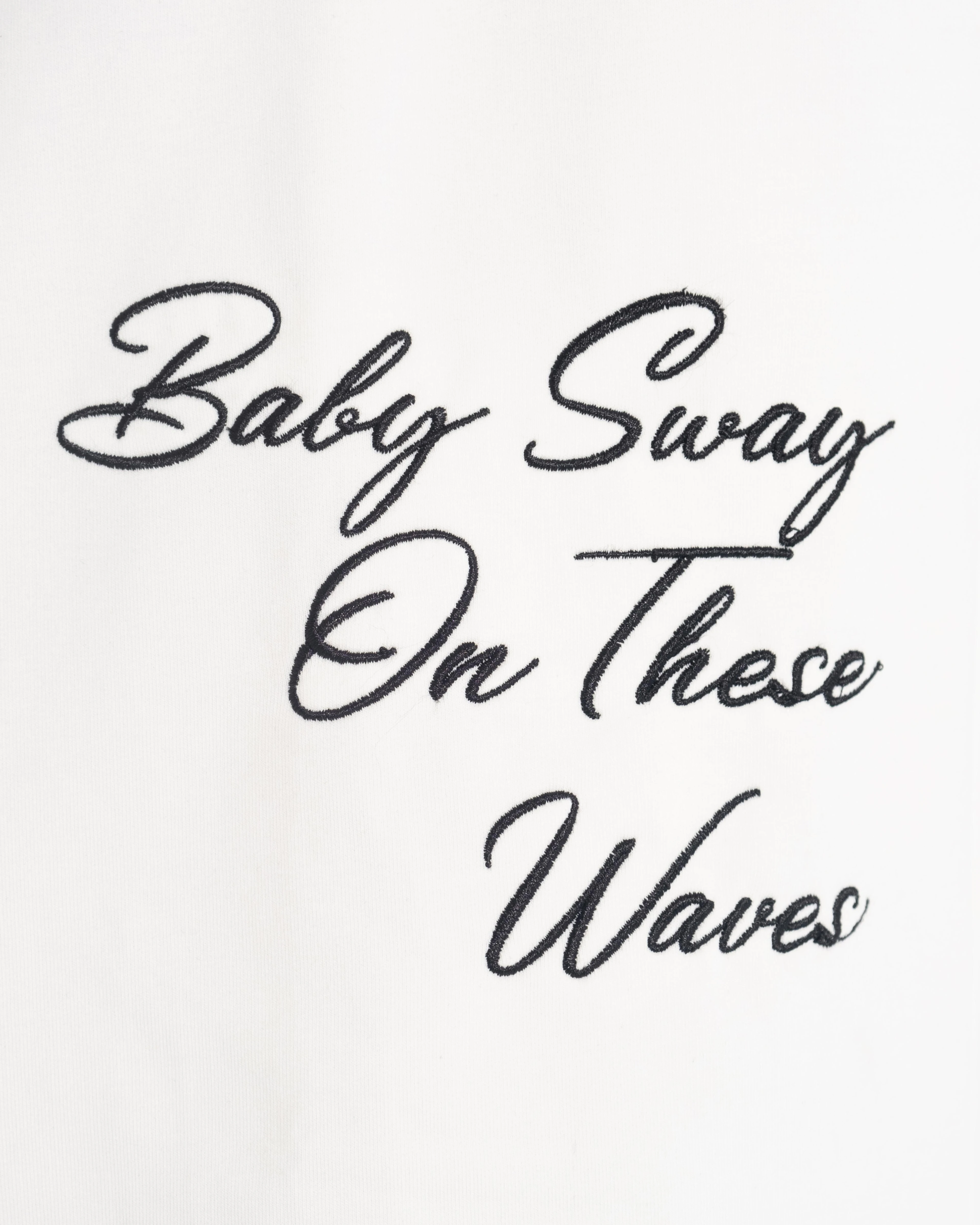 Waves Oversize Ekru Tişört