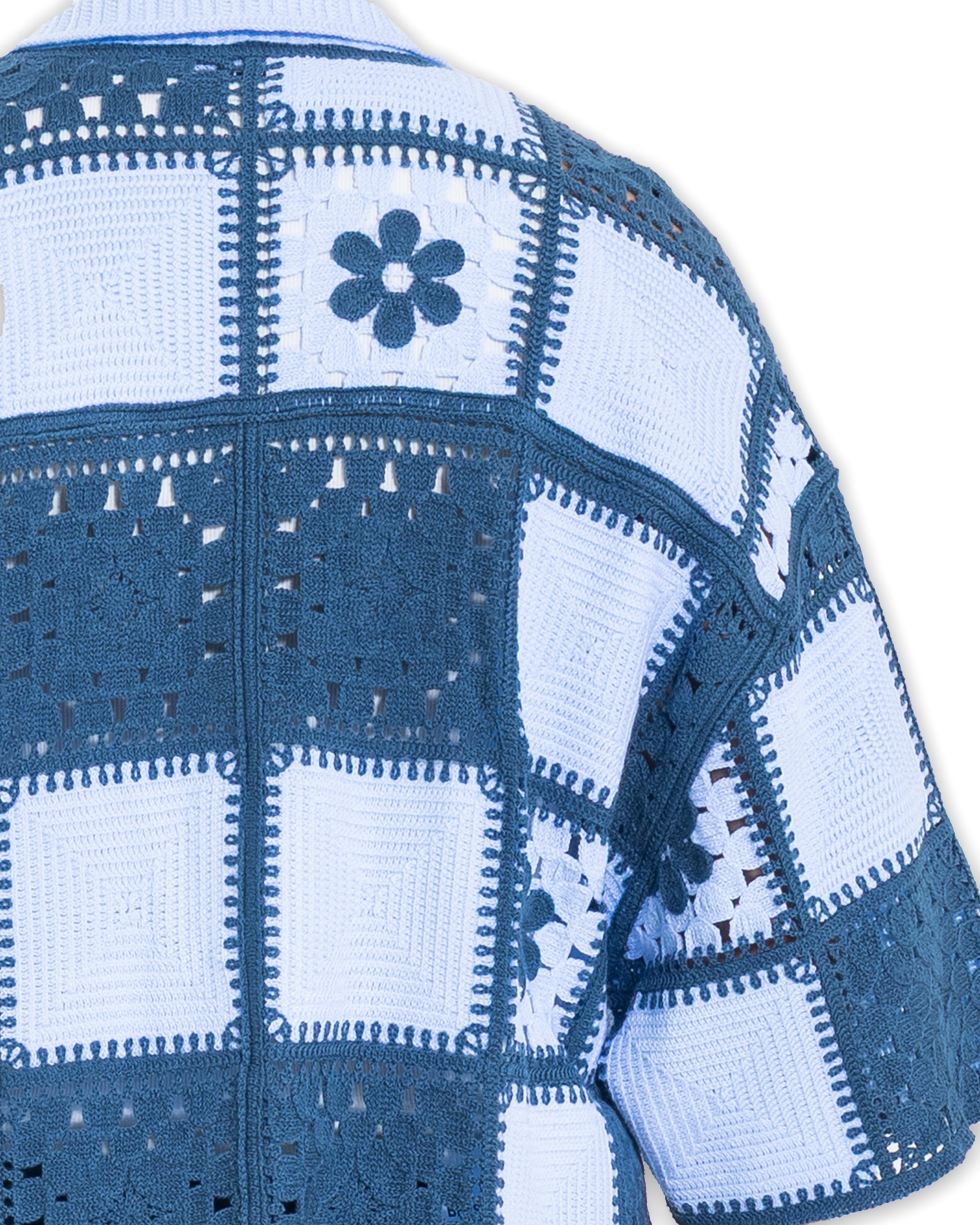 Unisex Knitted Garden Grid Shirt