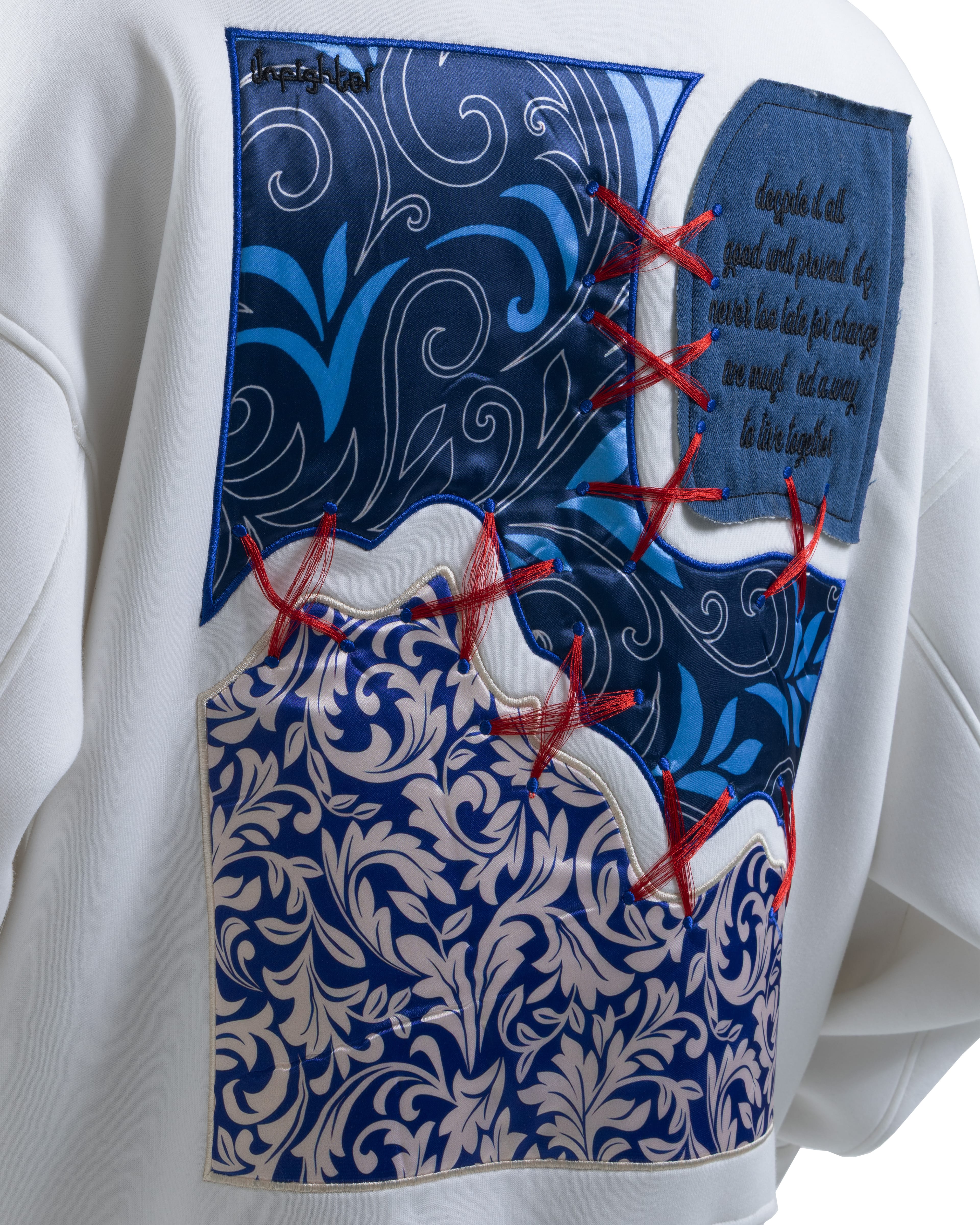 Patchwork Harmony Embroidered Hoodie