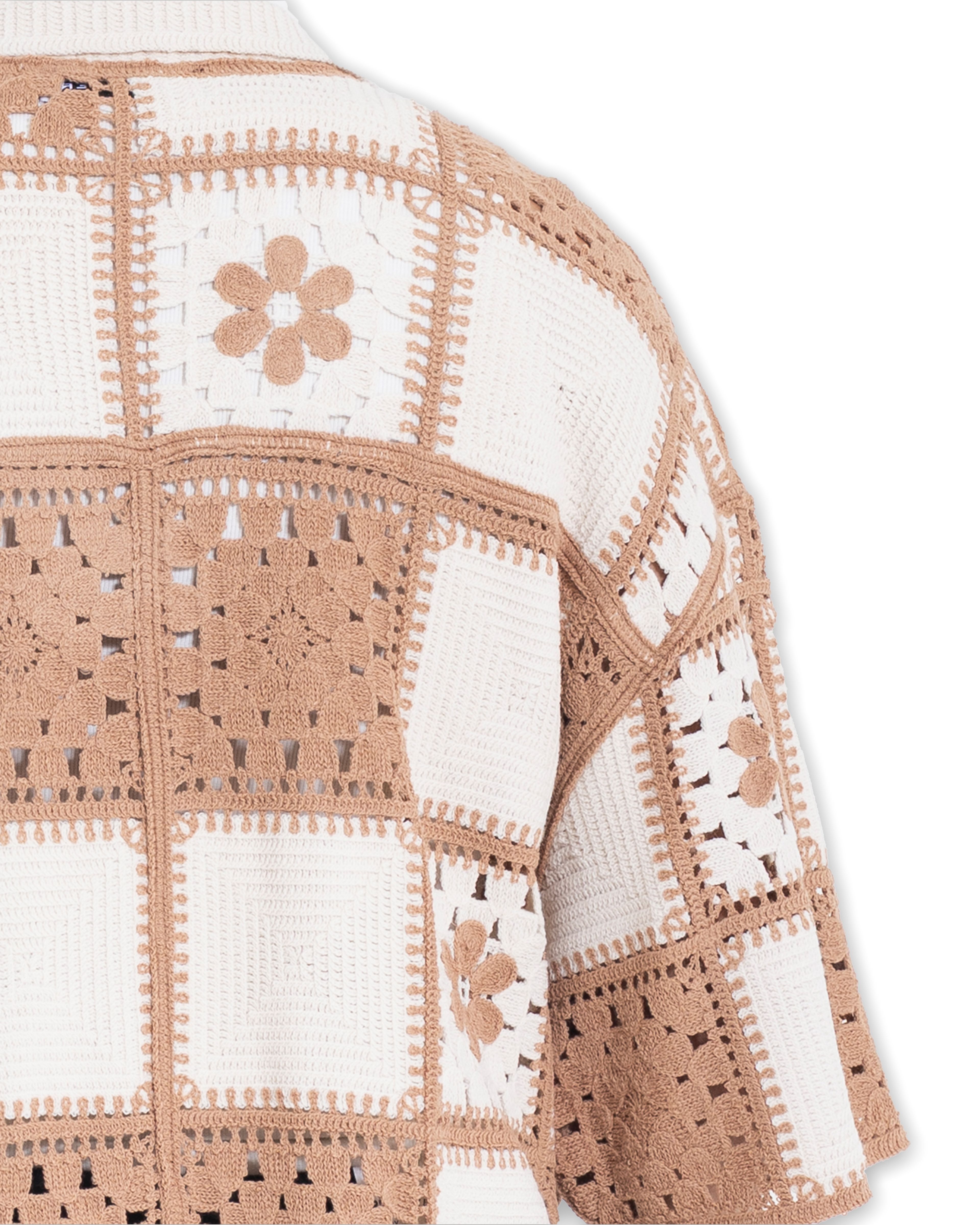 Unisex Knitted Garden Grid Shirt