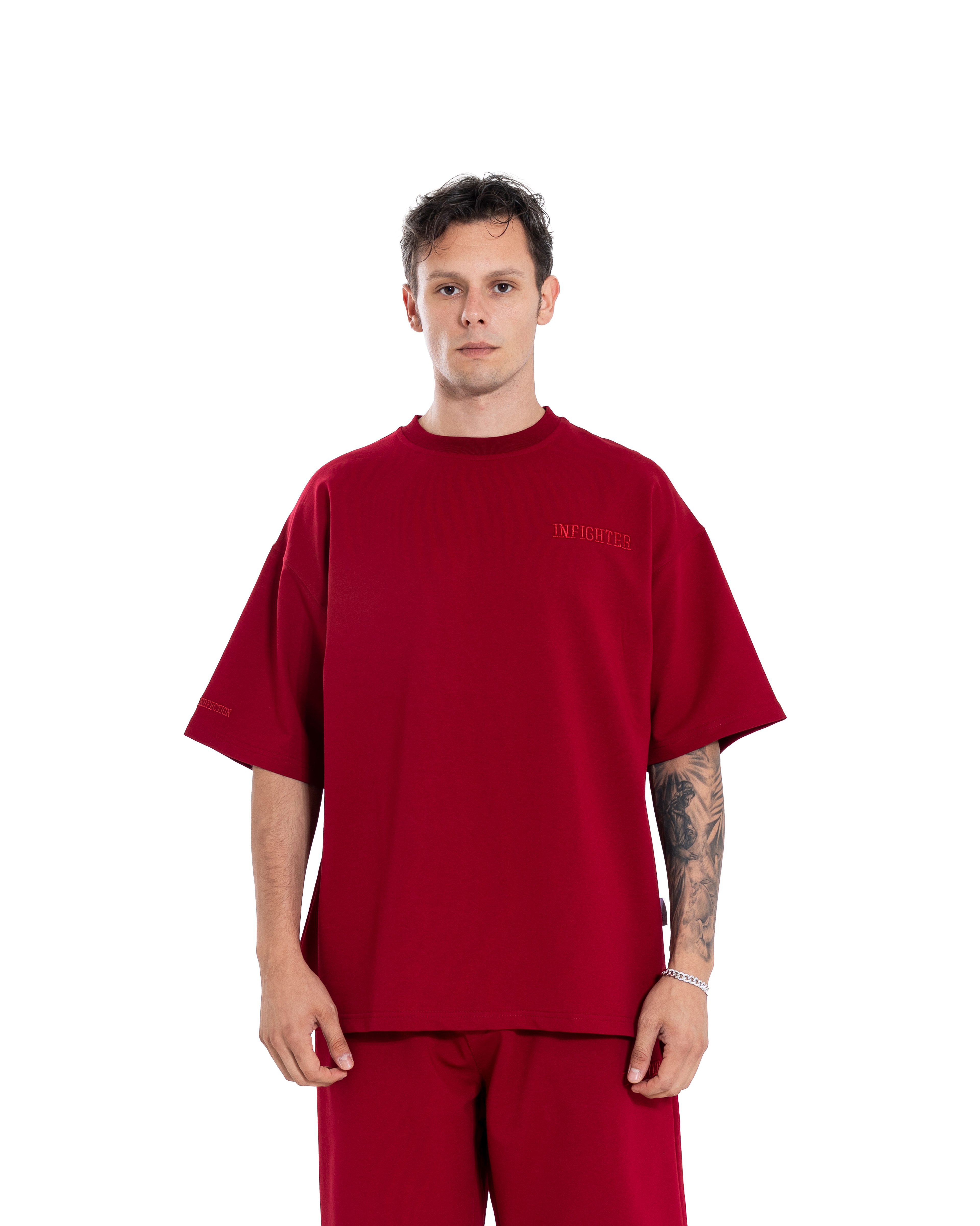 Bordo Basic Oversize Tişört