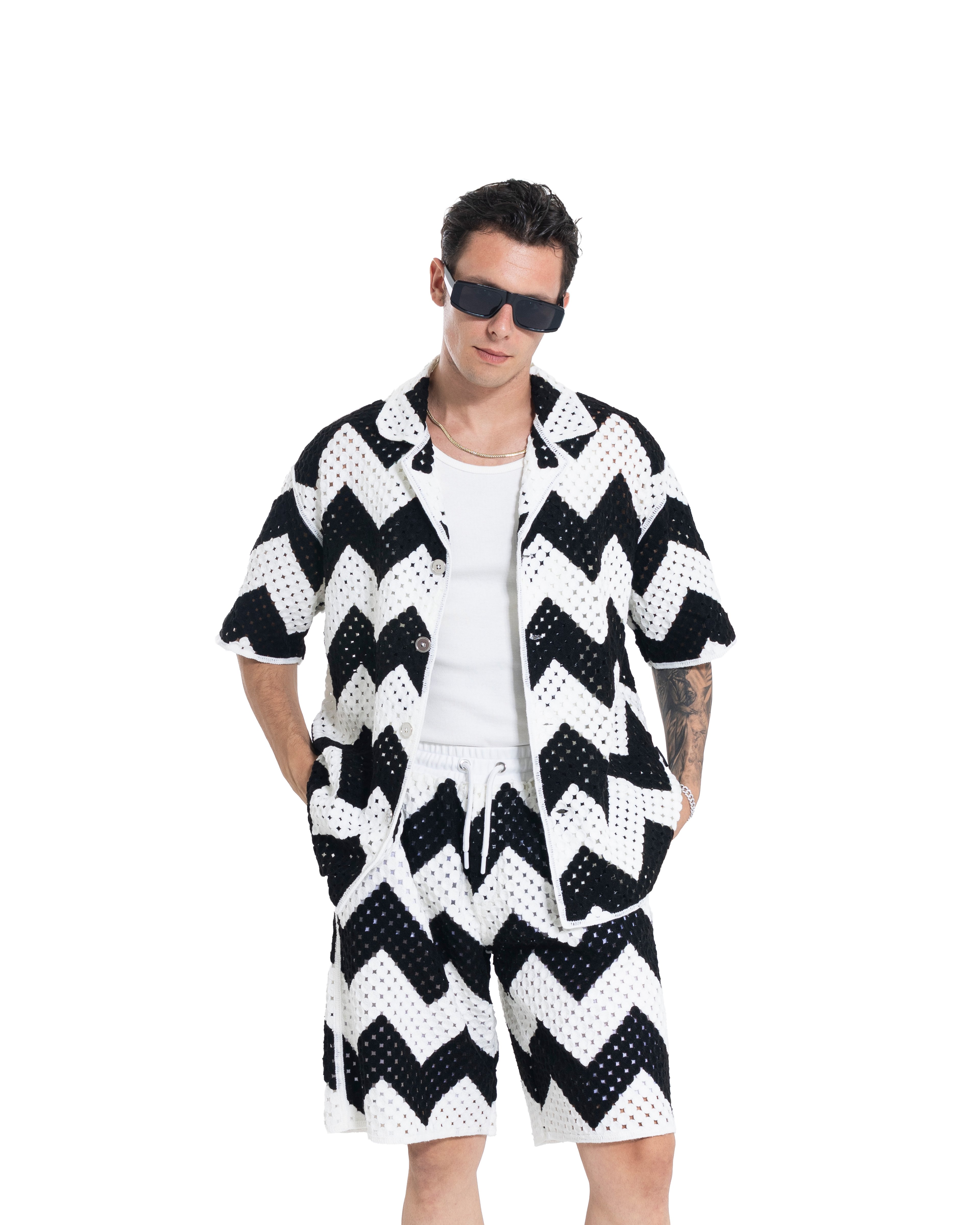 Unisex Knitted ZigZag Edge Shirt
