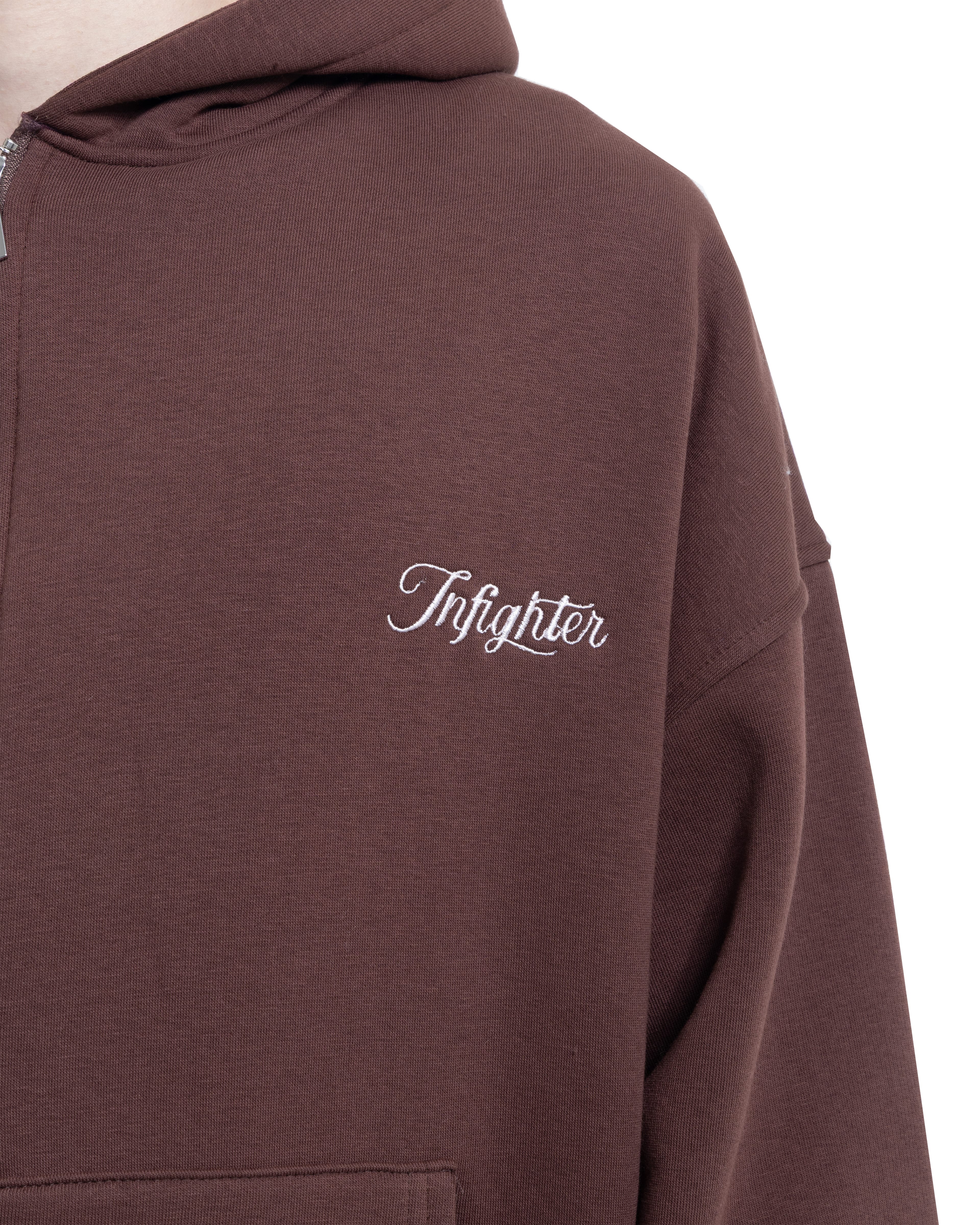 Kahve Fermuarlı Basic Hodie 