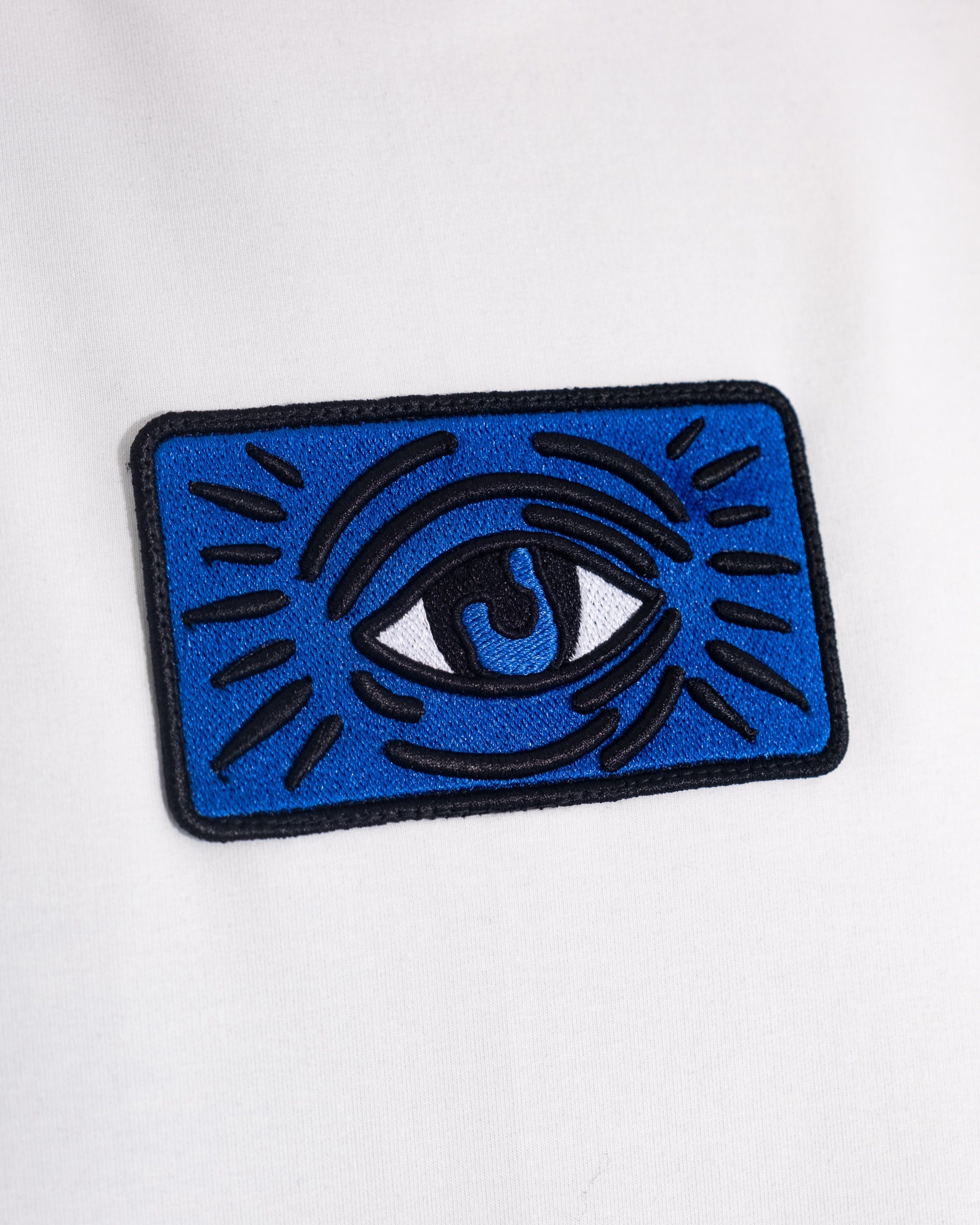 Erkek Kısa Kol Evil Eye Oversize Ekru Tişört