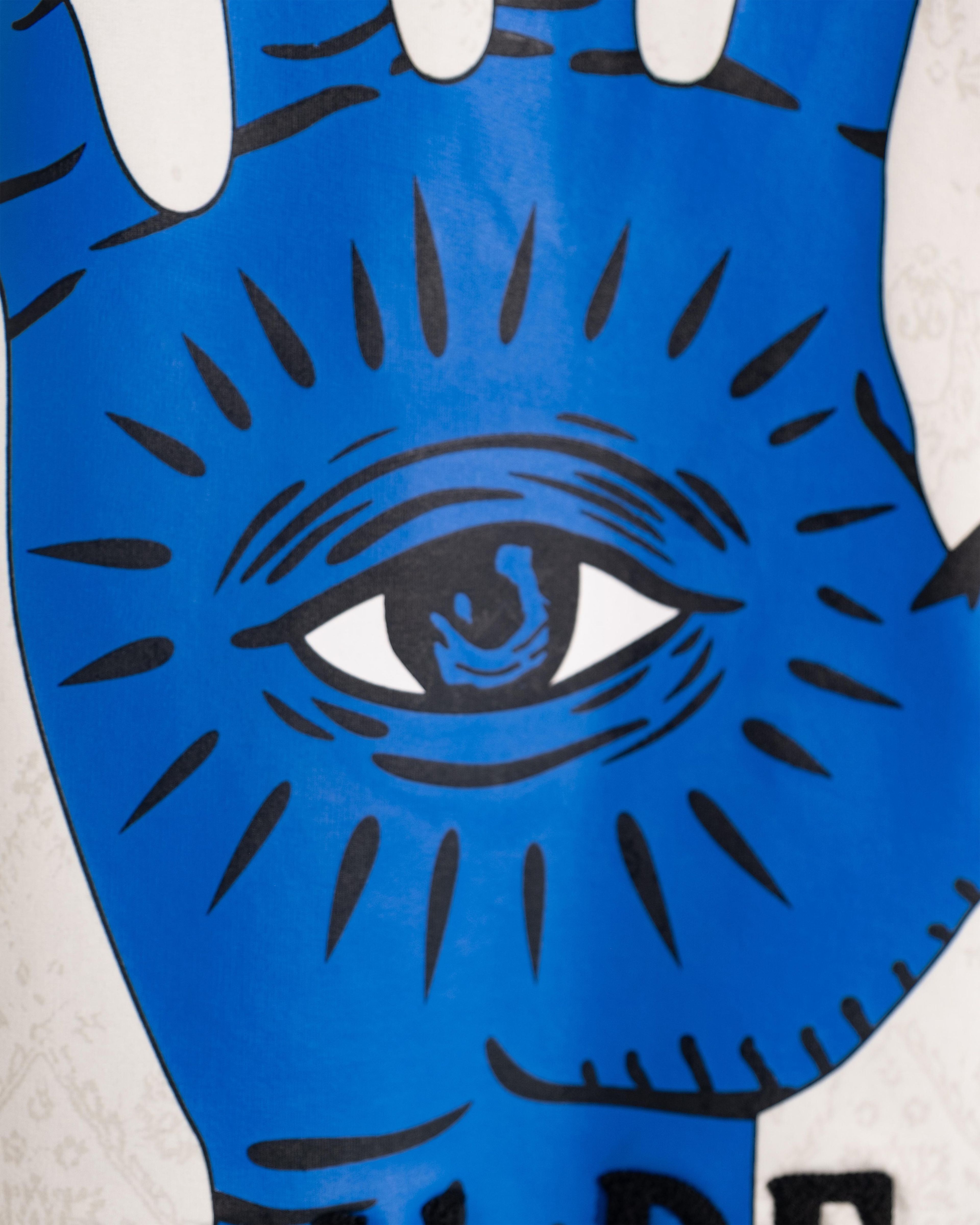 Evil Eye Oversize Ekru Tişört