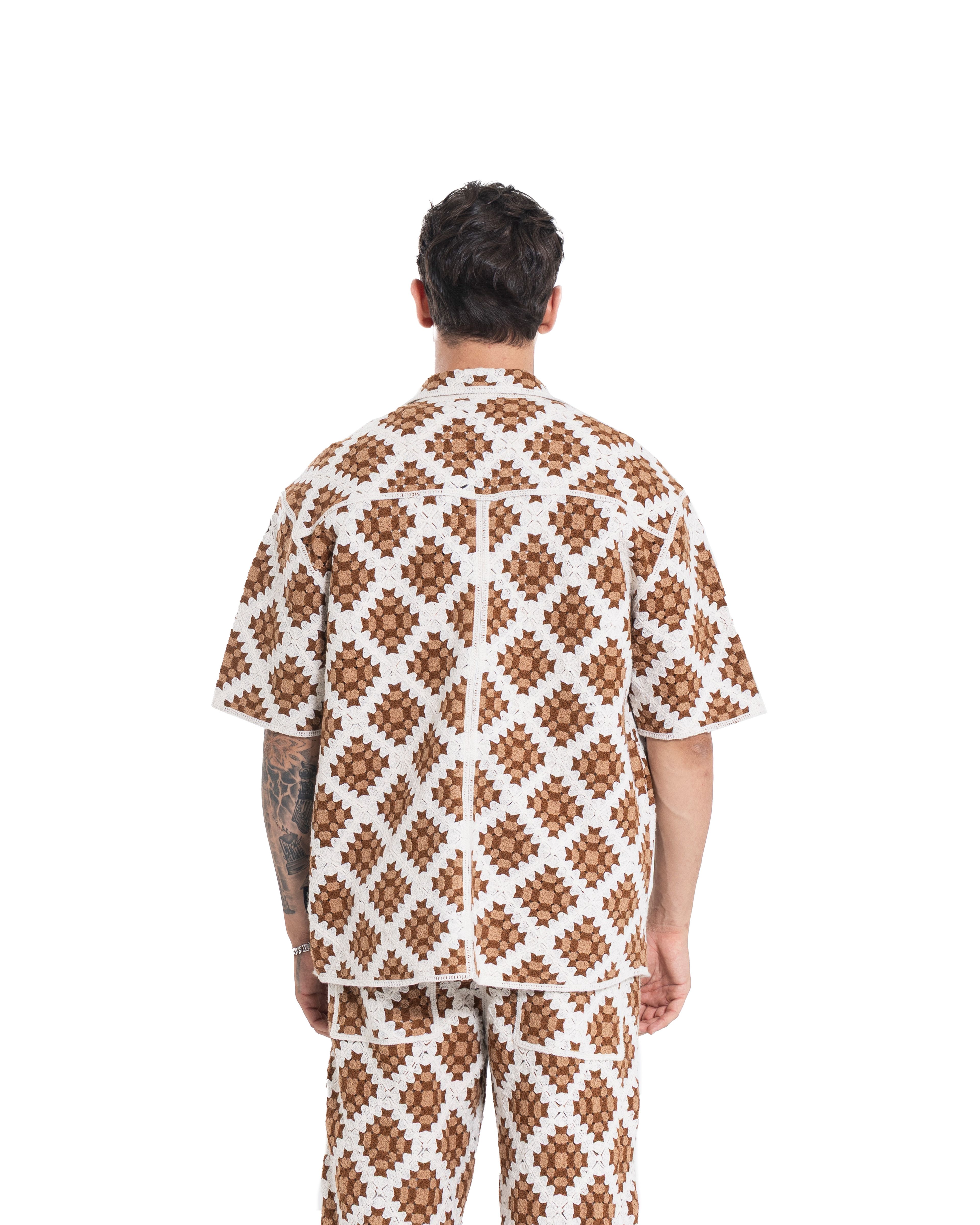 Unisex Knitted Shirt Coffee