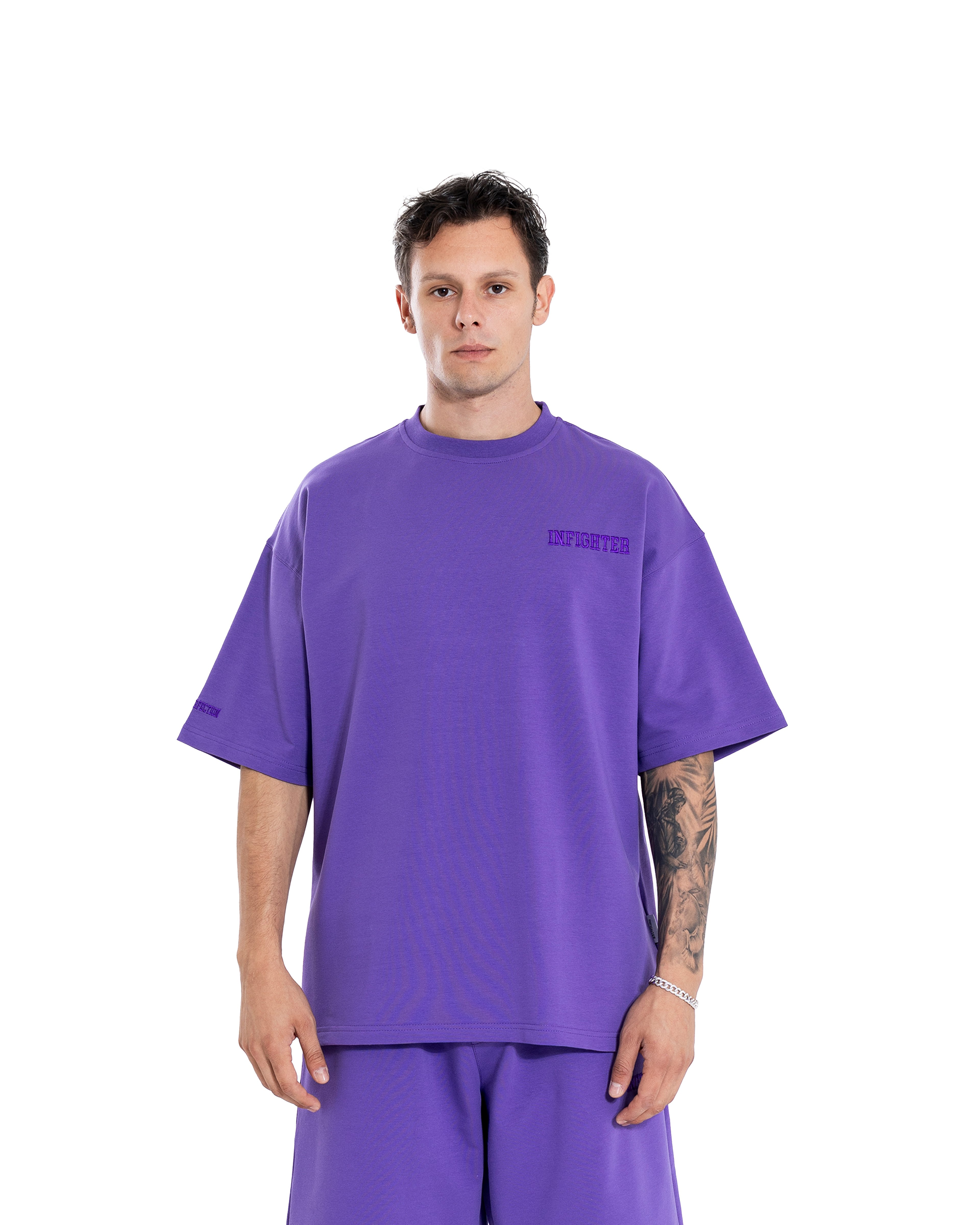 Mor Basic Oversize Tişört