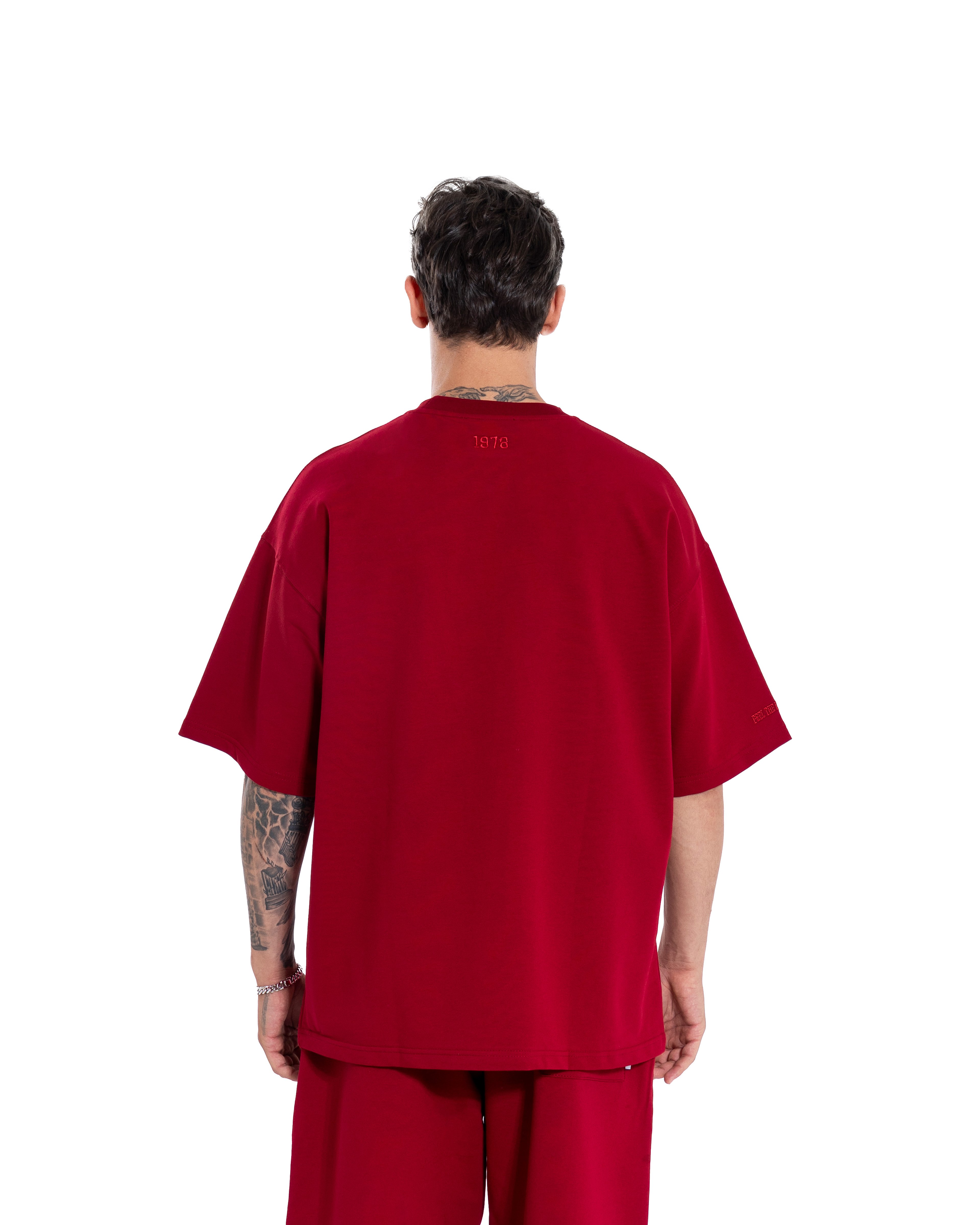 Bordo Basic Oversize Tişört