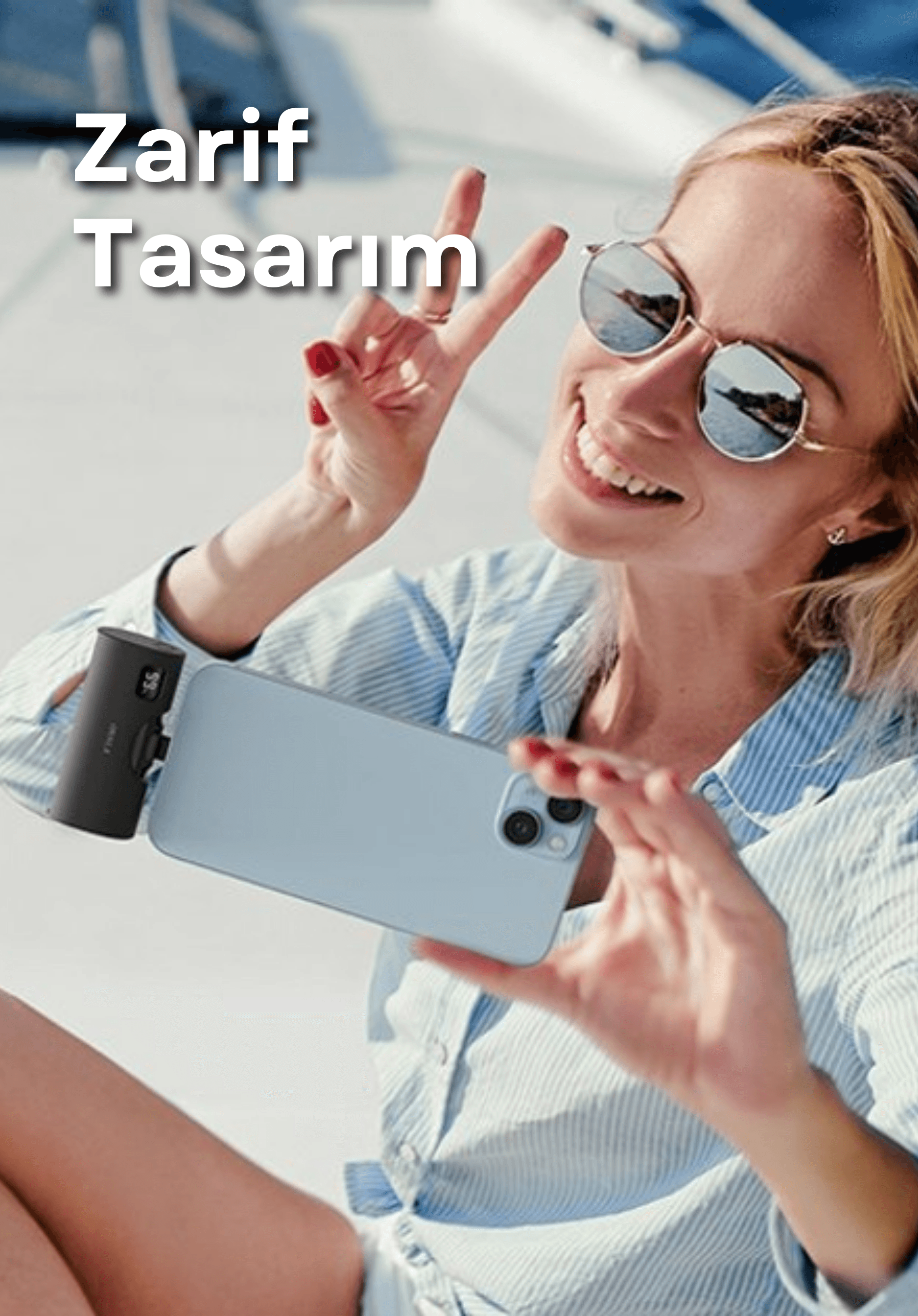 DEĞİŞTİRİLEBİLİR BAŞLIKLI ( Andorid & İos) MİNİ POWERBANK 5000mAh LPX001