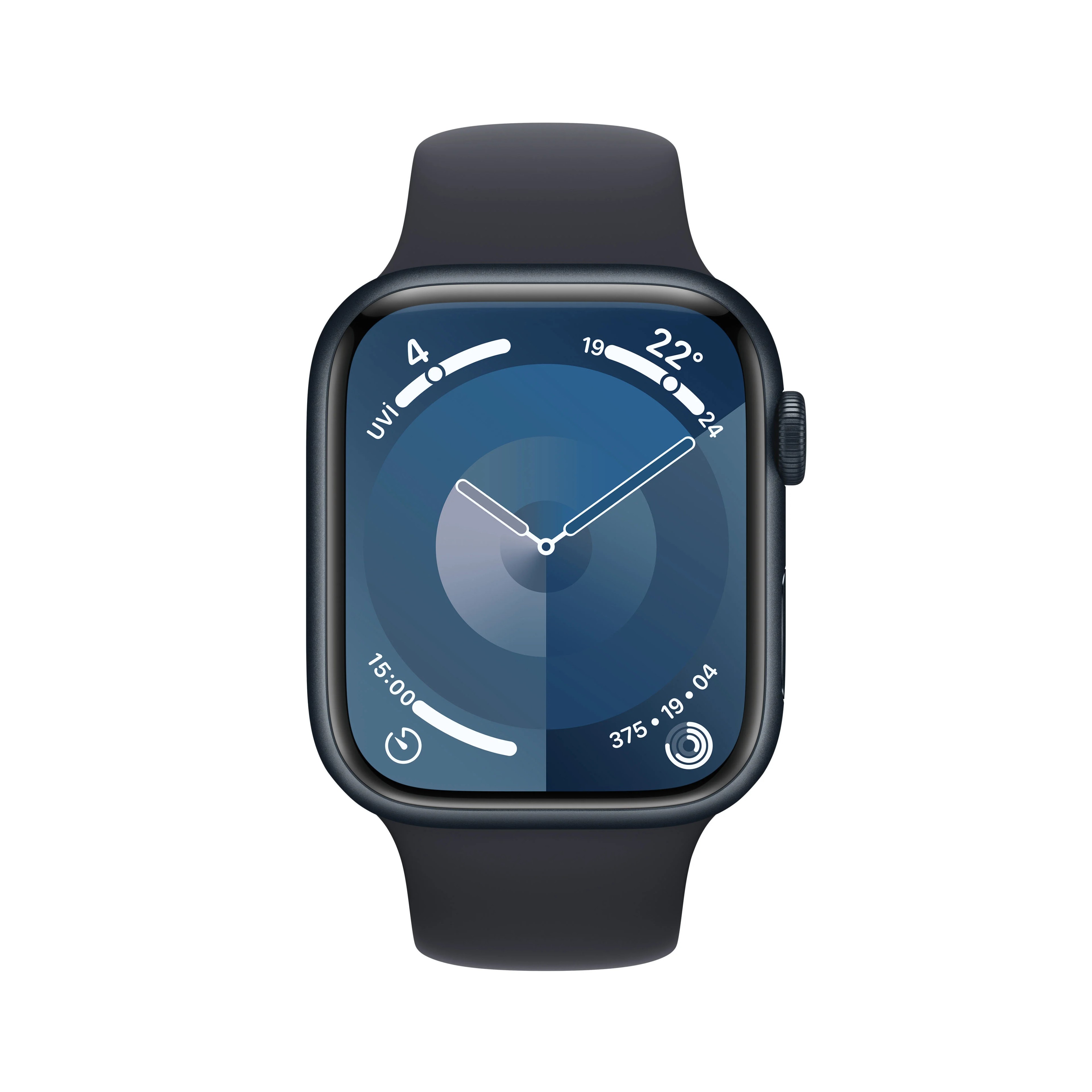 Watch Series 9 GPS 45 mm Alüminyum Kasa ve Spor Kordon - S/M  - Gece Yarısı