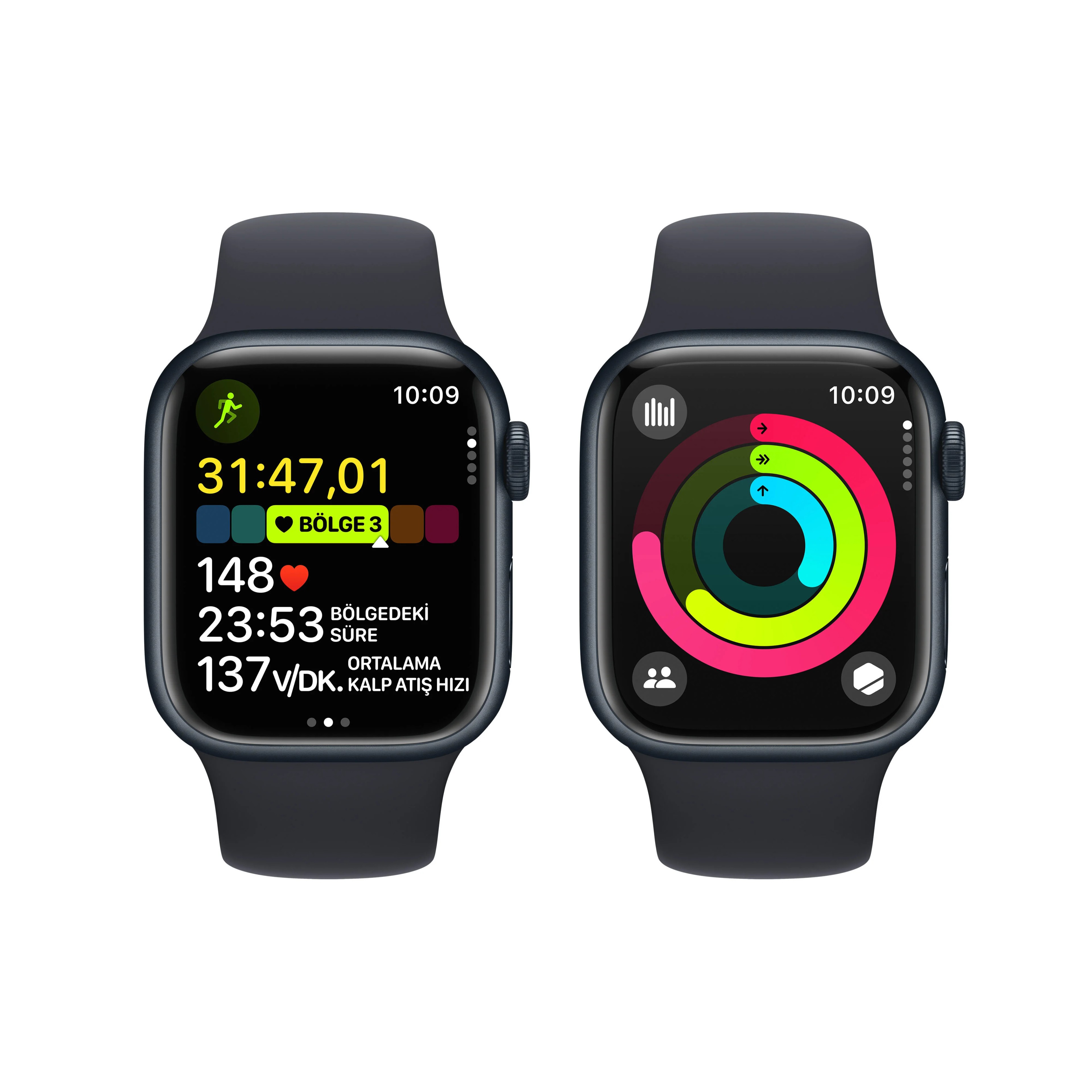 WATCH SERIES 9 GPS 41MM ALÜMİNYUM KASA VE SPOR KORDON - S/M - Gece Yarısı