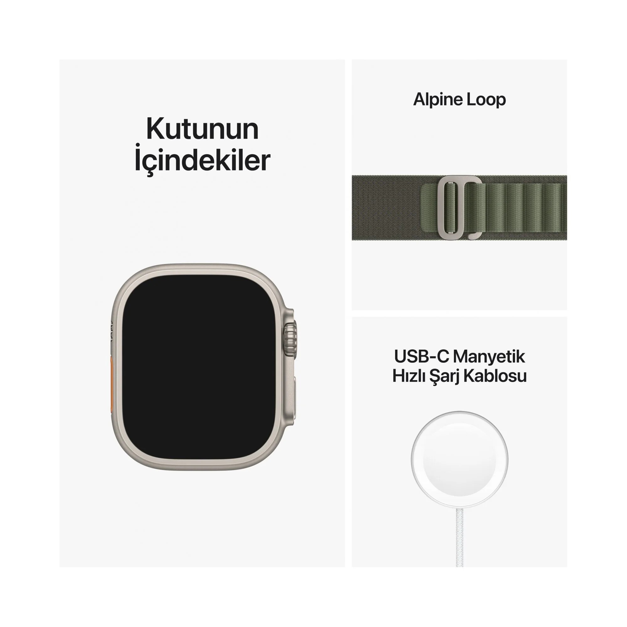 WATCH ULTRA GPS + CELLULAR 49mm TİTANYUM KASA VE YEŞİL-ALPİNE