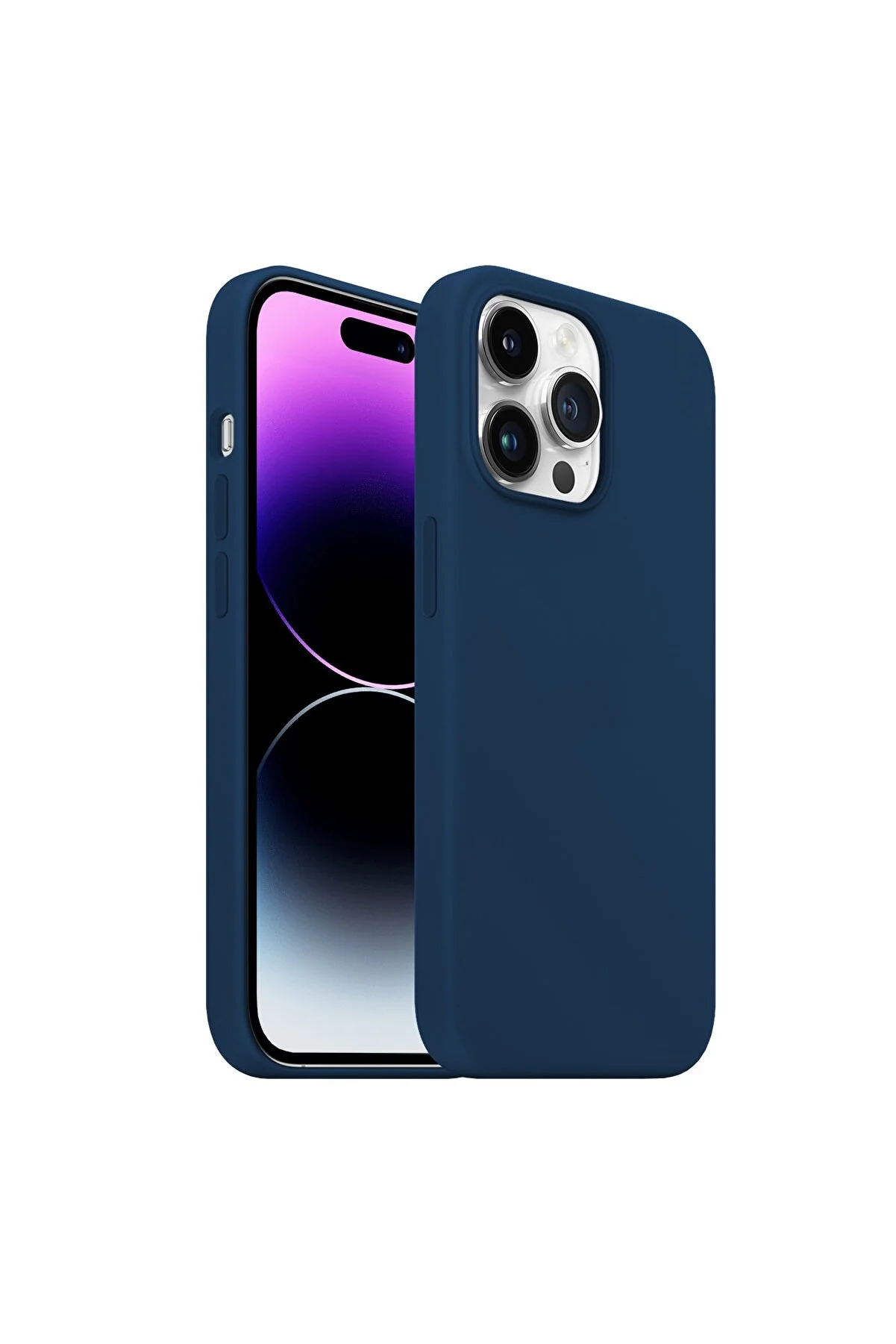 Iphone 14 Pro Max Rubber Fit Kılıf Lacivert