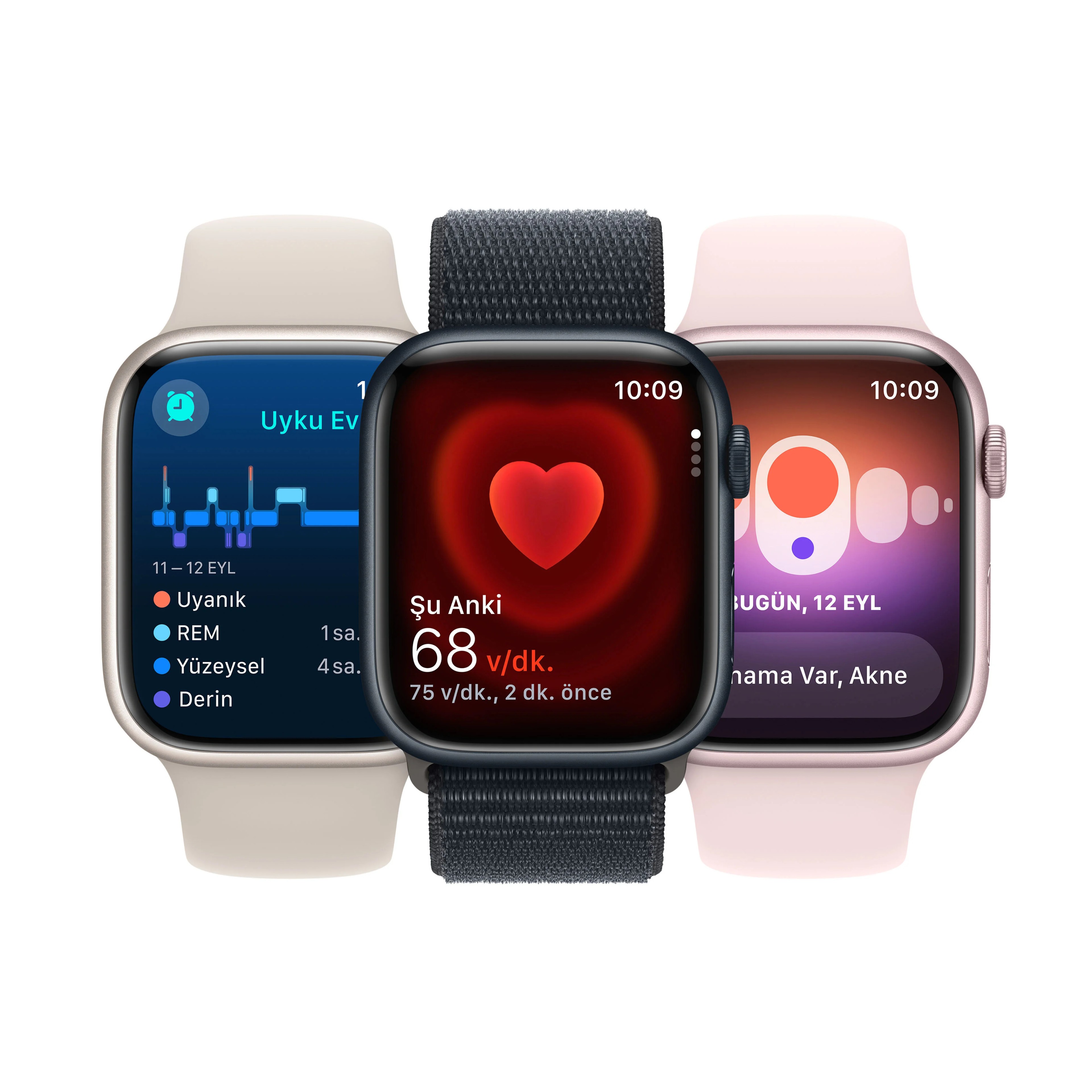  WATCH SERIES 9 GPS 41MM ALÜMİNYUM KASA VE SPOR KORDON - S/M - Gece Yarısı