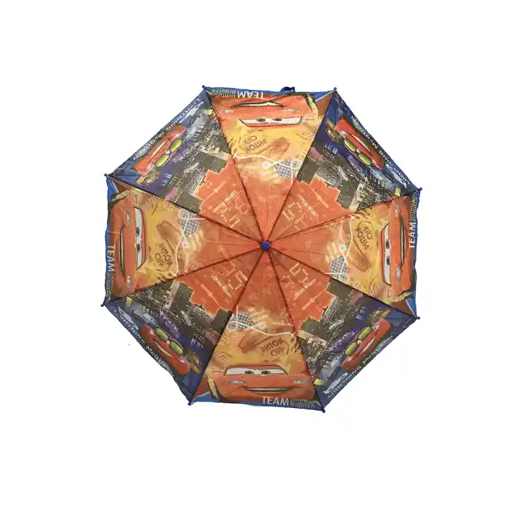 ÇILGIN ARABALAR DESENLİ DÜDÜK HEDİYELİ ŞEMSİYE