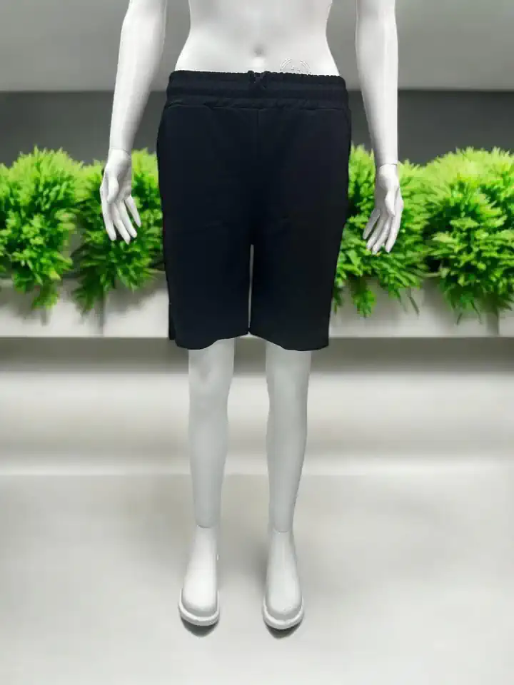 UNISEX YETİŞKİN DÜZ ŞORT - Siyah