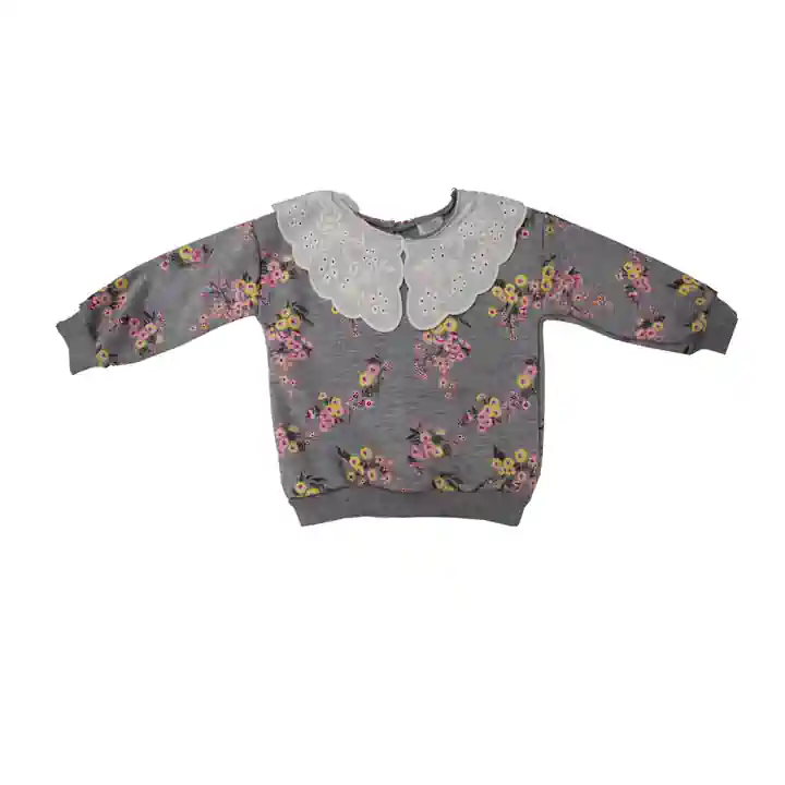 ÇİÇEKLİ DANTEL YAKA EŞOFMAN TAKIMI