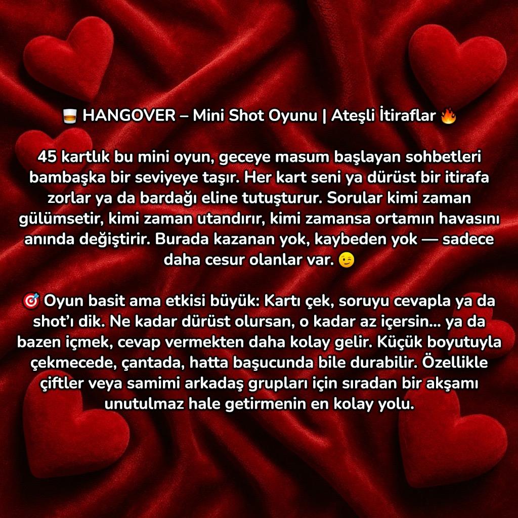 Hangover Mini Shot Oyunu | Ateşli İtiraflar