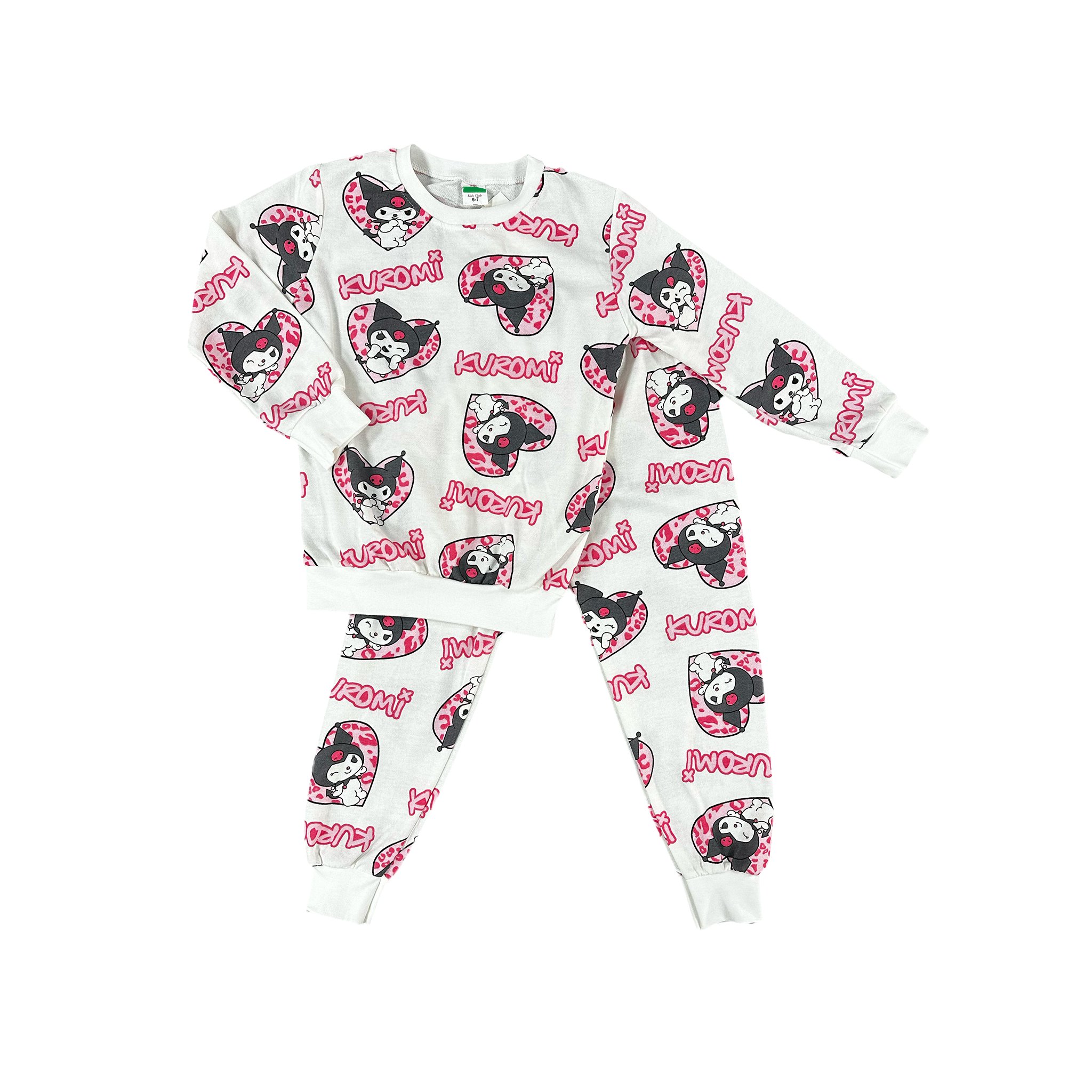 BEYAZ PEMBE KUROMİ EŞOFMAN TAKIMI