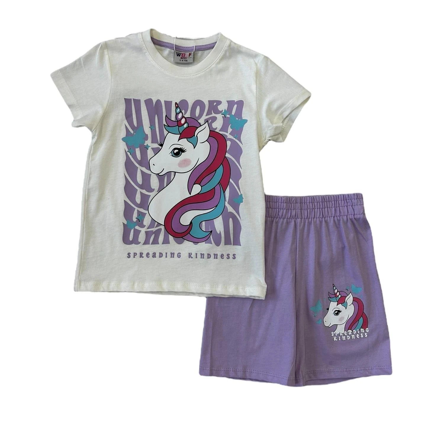 LİLA UNICORN ŞORTLU TAKIM