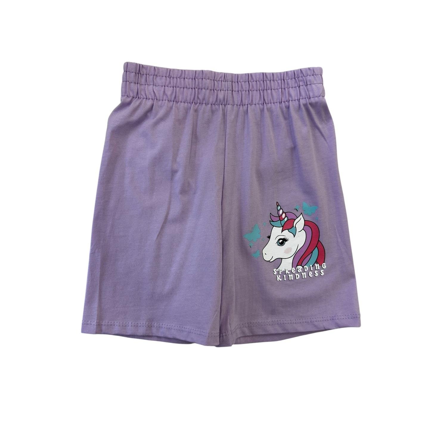 LİLA UNICORN ŞORTLU TAKIM