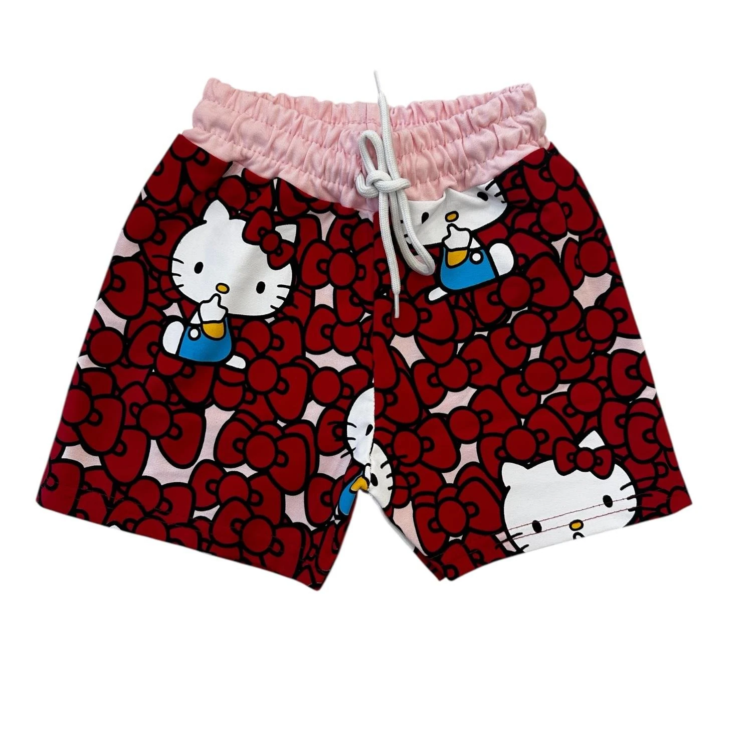 PEMBE HELLO KITTY ŞORTLU TAKIM