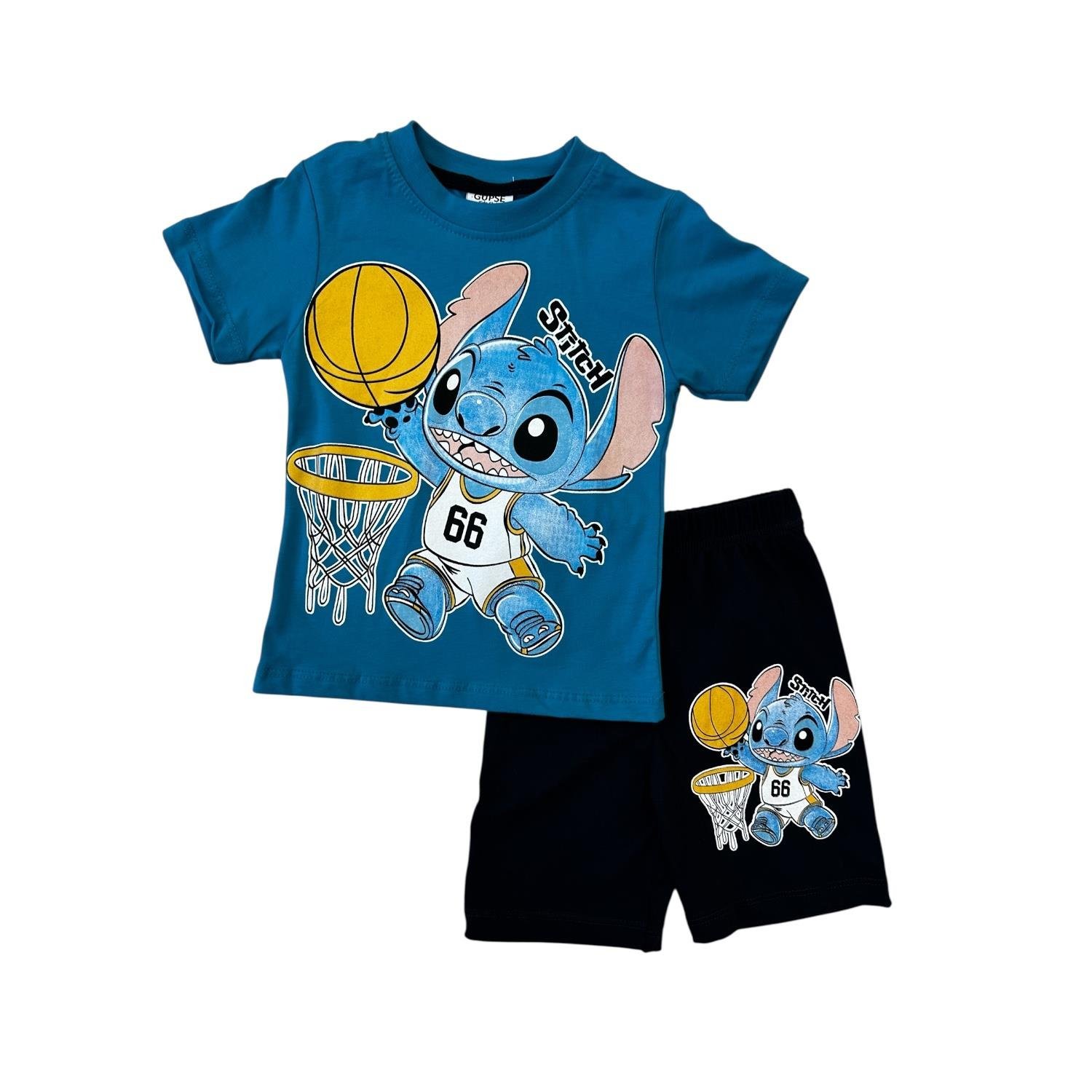 MAVİ STITCH ŞORTLU TAKIM