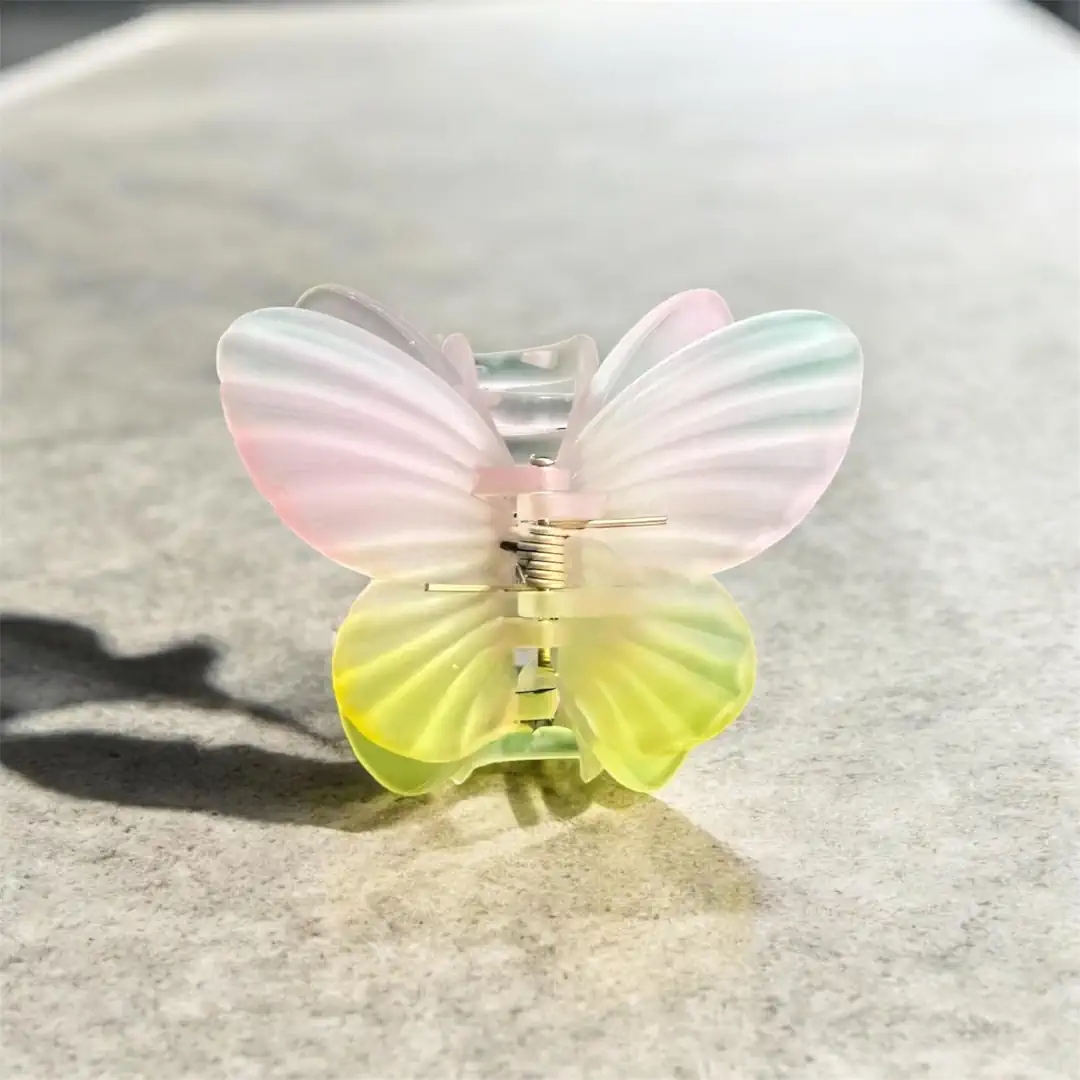 PREMIUM KELEBEK MANDAL TOKA - Sarı-Pembe