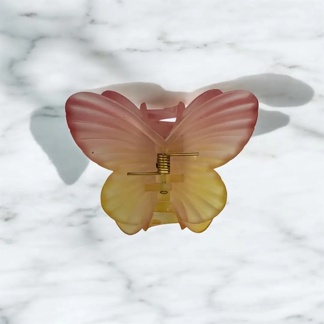 PREMIUM KELEBEK MANDAL TOKA - Turuncu-Koyu Pembe