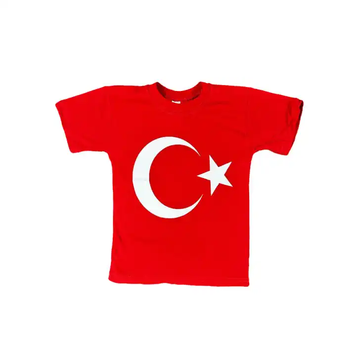 KIRMIZI TÜRK BAYRAKLI TİŞÖRT