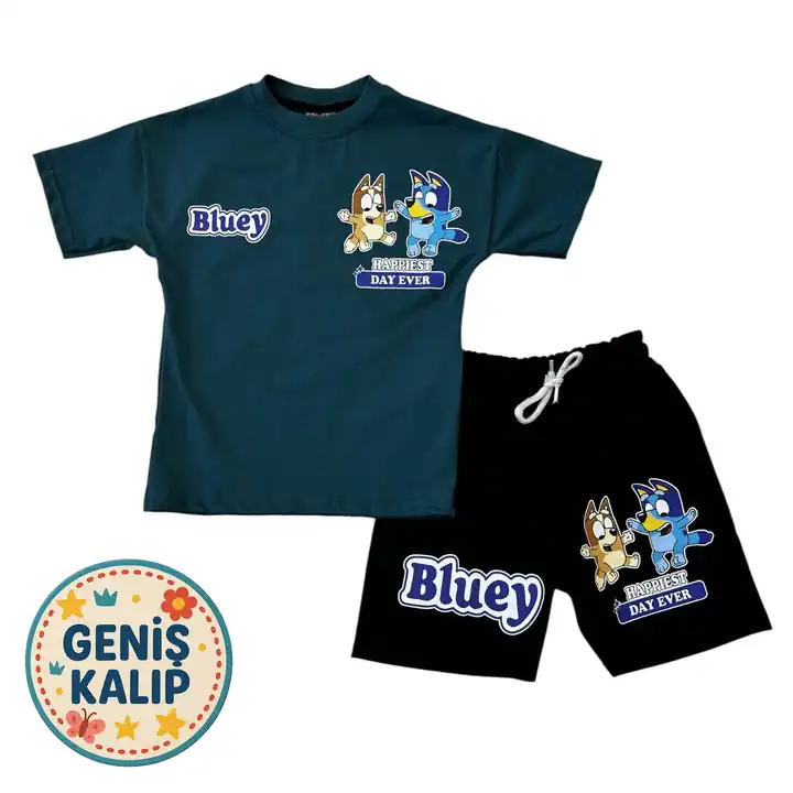 PETROL BLUEY ŞORTLU TAKIM