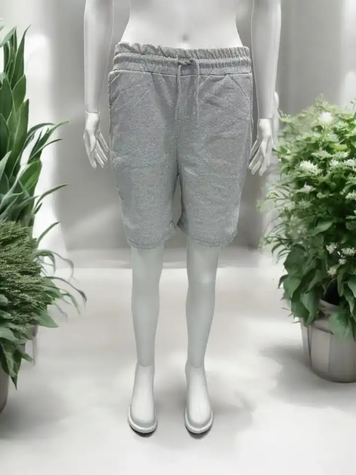 UNISEX YETİŞKİN DÜZ ŞORT - Gri